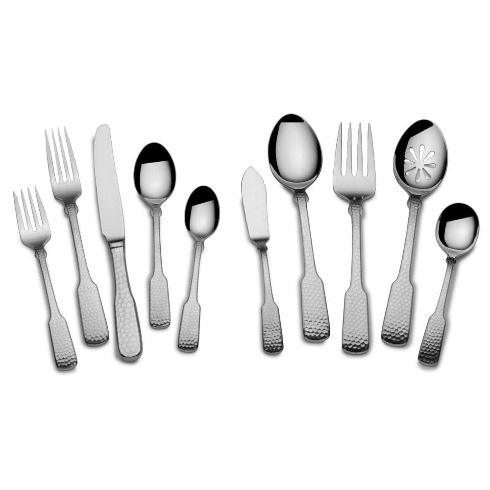 Hammersmith 45-Piece Stainless Steel Flatware Set - Service for 8 People - Elegant Silverware for Dining, Entertaining & Everyday Use - Perfect for Dinner Parties, Restaurants & Home Kitchens