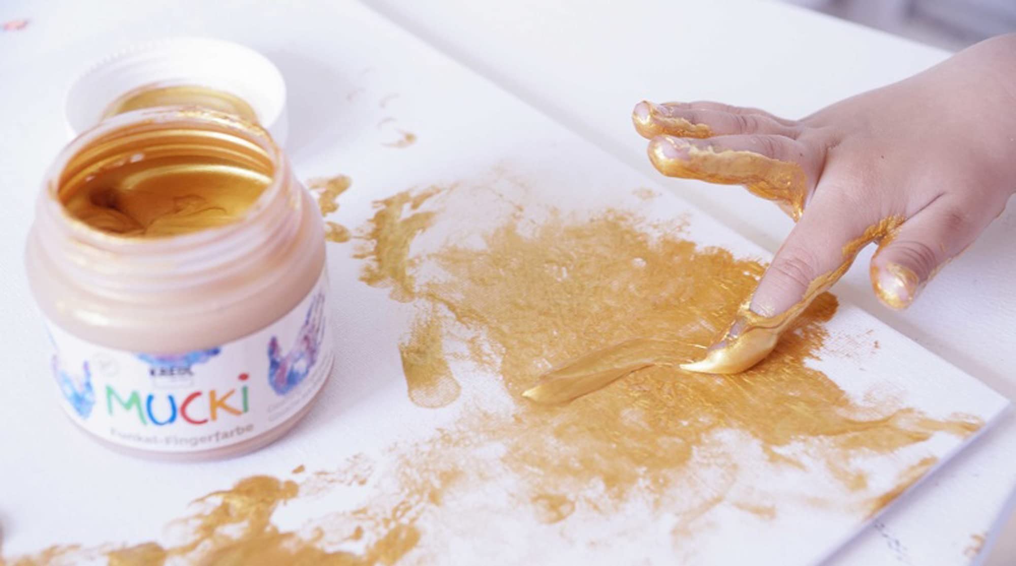 Mucki Sparkle Finger Paint Fairy Dust - Non-Toxic Washable Glitter Paint for Kids, Arts & Crafts, DIY Projects - Perfect for Birthday Parties, Classroom Activities & Creative Play
