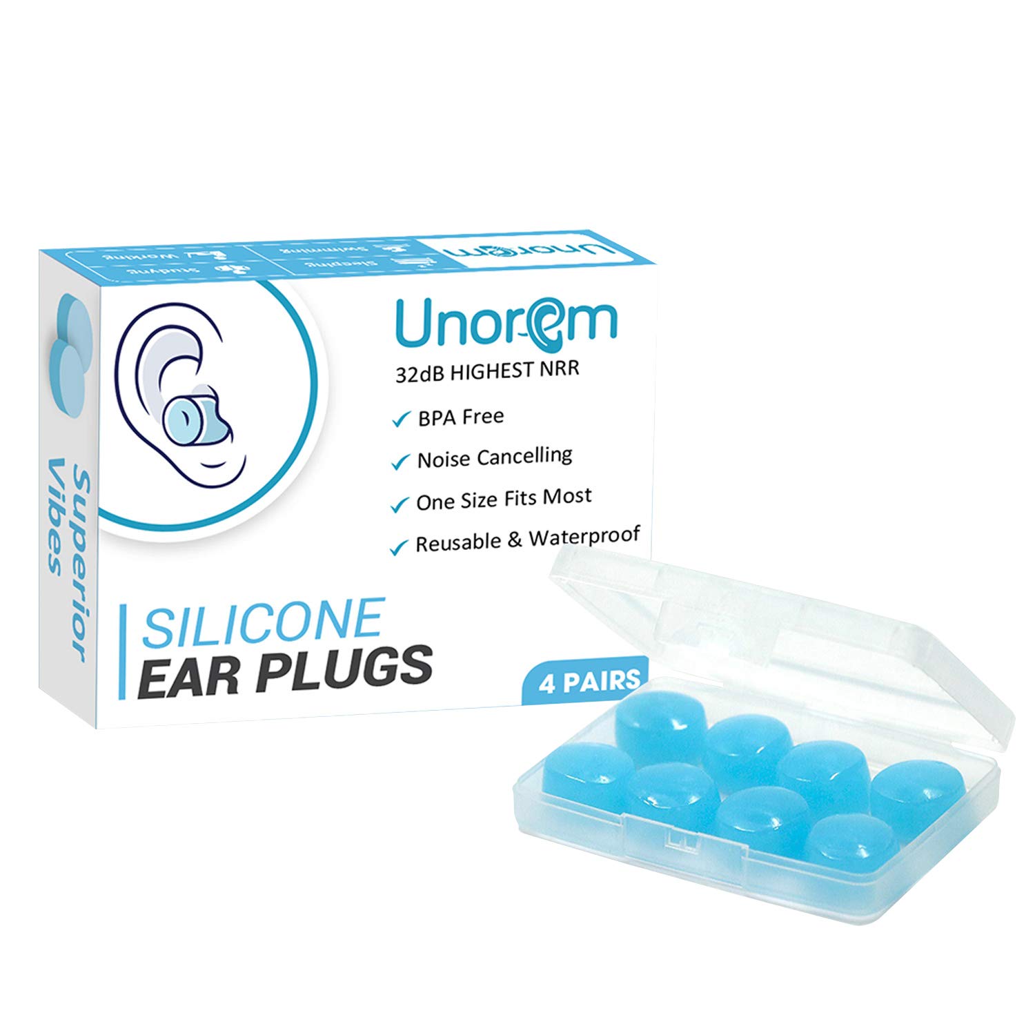 Premium Noise Canceling Ear Plugs for Sleeping - New Version Comfortable Soft Foam Earplugs for Travel, Work & Study - Blocks Snoring, Traffic & Office Noise