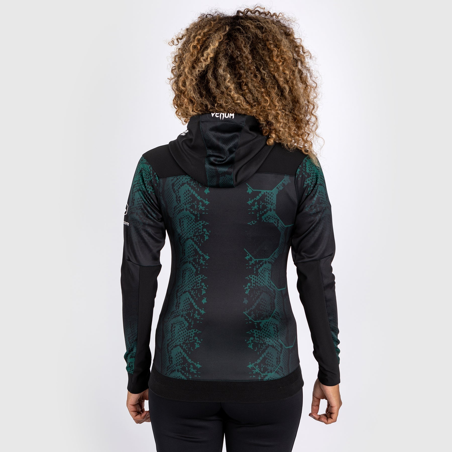 Venum UFC Adrenaline Authentic Fight Night Women's Walkout Hoodie - Personalized Emerald Green & Black Edition | Perfect for MMA Training, Gym Workouts & UFC Fan Apparel