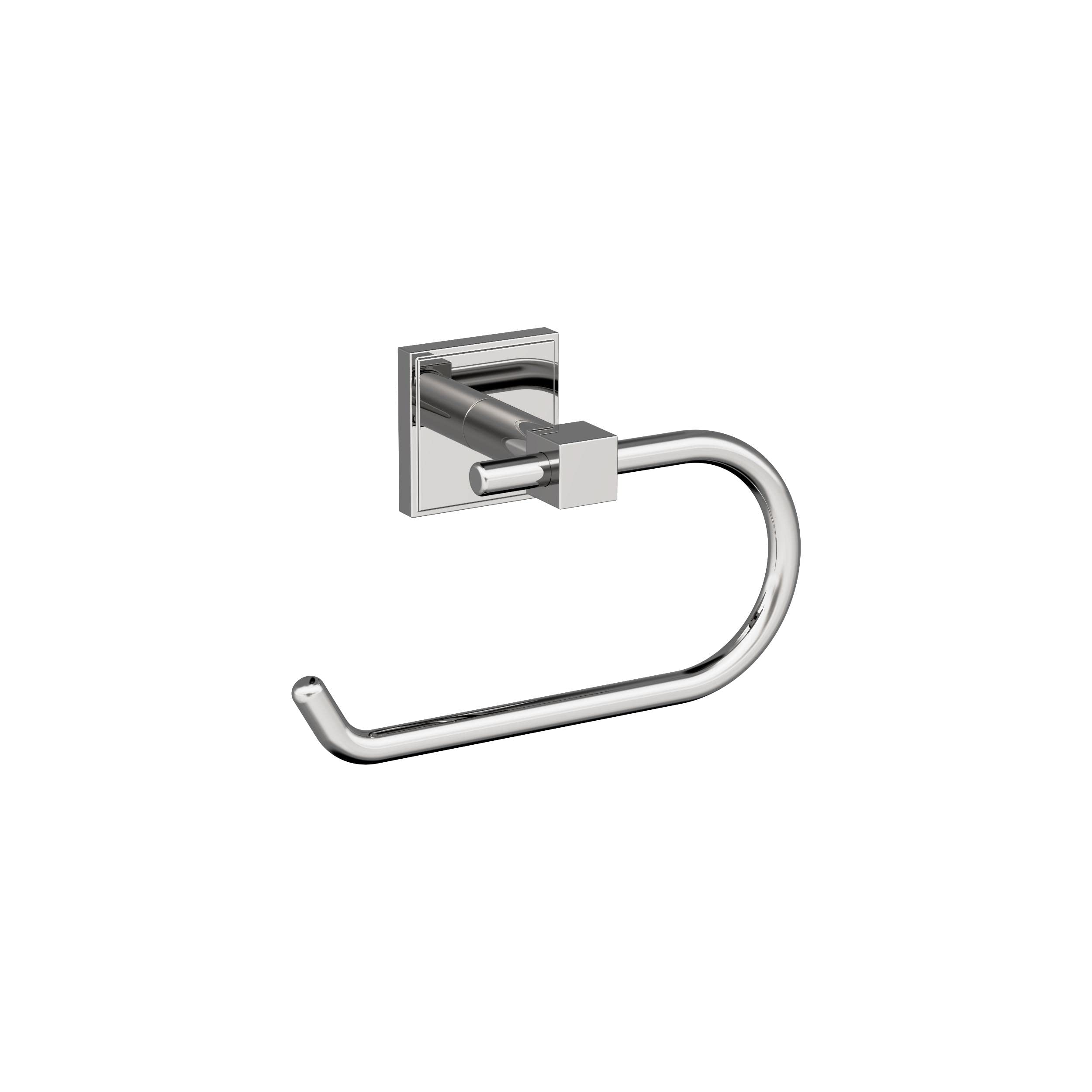 Amerock BH3607126 Chrome Single Post Toilet Paper Holder - 6-5/16 Inch Modern Bathroom Tissue Roll Dispenser | Durable Bath Hardware & Accessories for Home, Hotel, and Office Restrooms