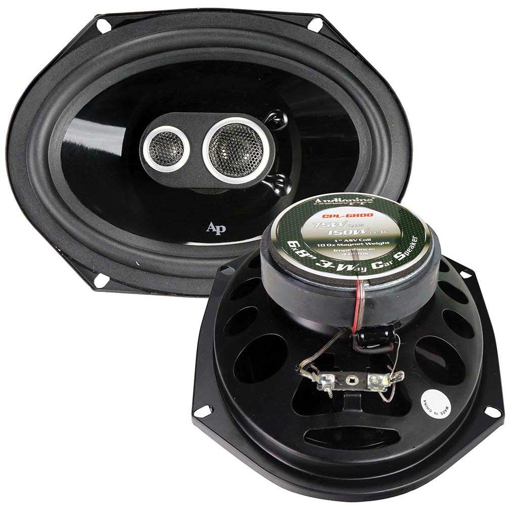 Audiopipe CPL6800 6x8 Inch 3-Way Car Speakers - High Performance Audio for Cars, Trucks & SUVs - Perfect for Road Trips & Daily Commuting