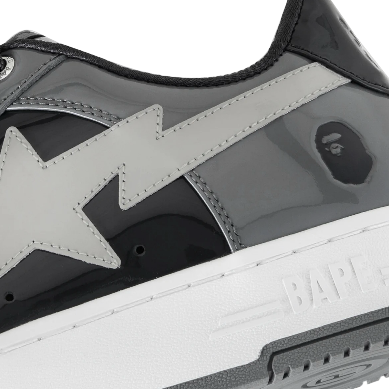 BAPE Bapesta #1 M1 Sneakers in Black, Grey & White - Stylish Streetwear for Men & Women | Perfect for Casual Wear & Urban Fashion