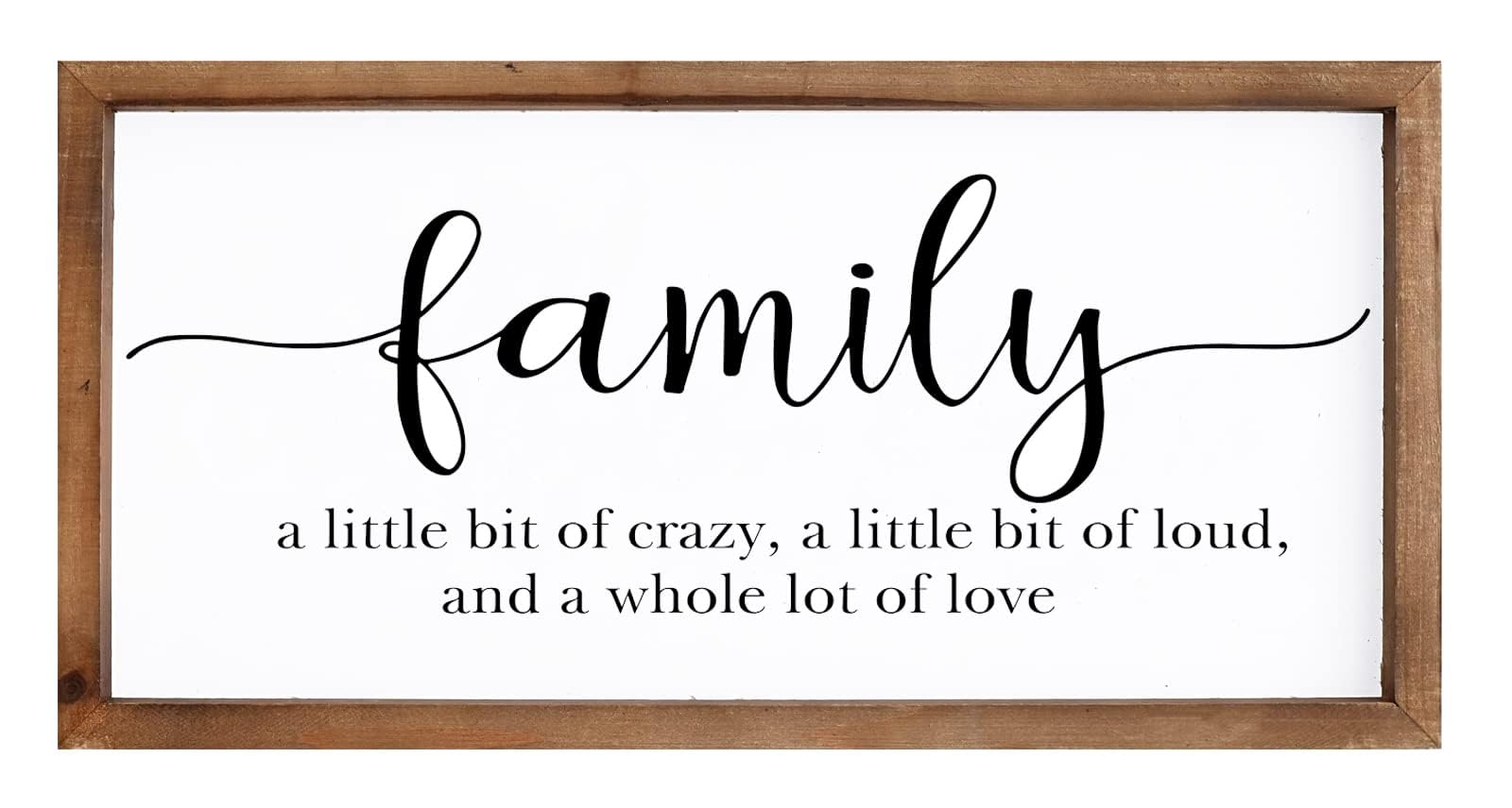 Farmhouse Family Sign with Wood Frame - Rustic Wall Decor for Home, Kitchen, Living Room, Bedroom & Bathroom | MODE HOME Family Wall Art for Cozy Home Decor
