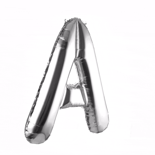 Balloonify Silver Mylar Letter A Balloon - 40 Inch Large Foil Alphabet Balloon for Birthday Party Decorations, Baby Showers & Graduation Celebrations (1 Count Box)