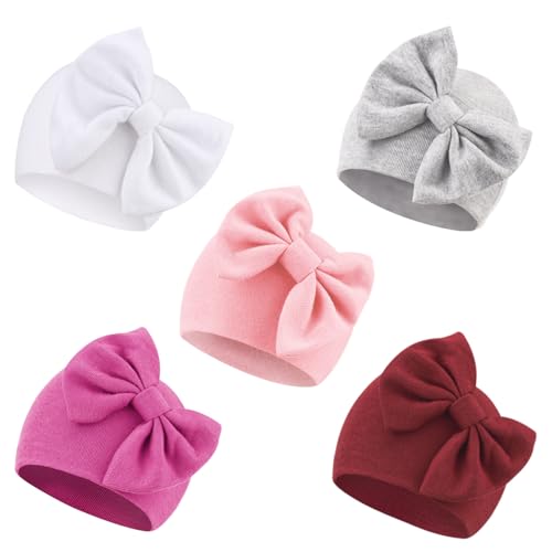 5 Pack Bow Hats/0-6 Months (Set Ja)