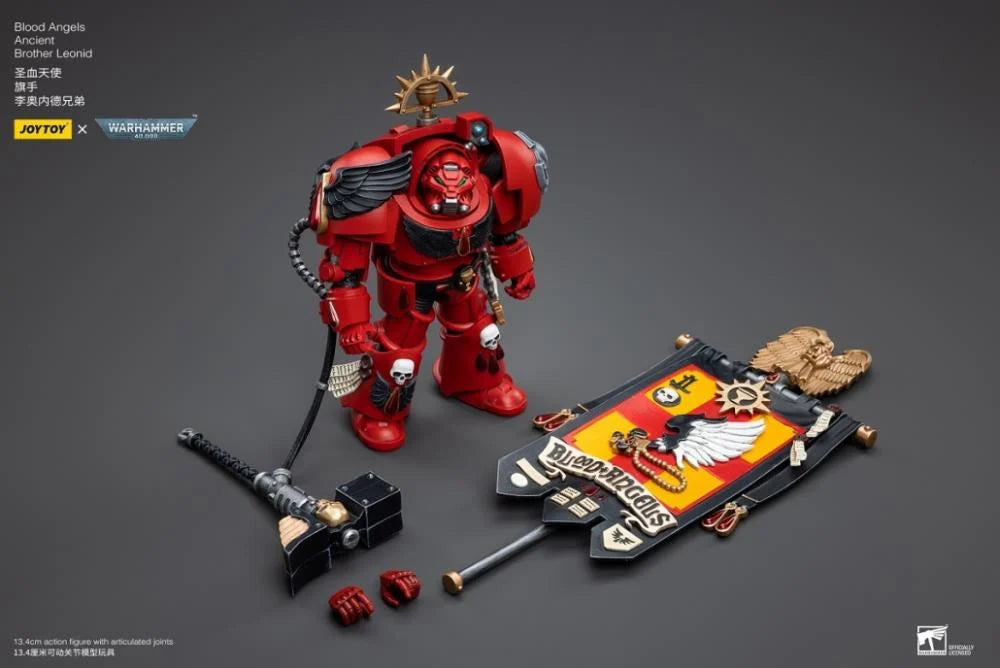 Warhammer 40k Blood Angels Ancient Brother Leonid 1/18 Scale Collectible Miniature - Perfect for Tabletop Gaming, Warhammer 40k Collections & Sci-Fi Decor