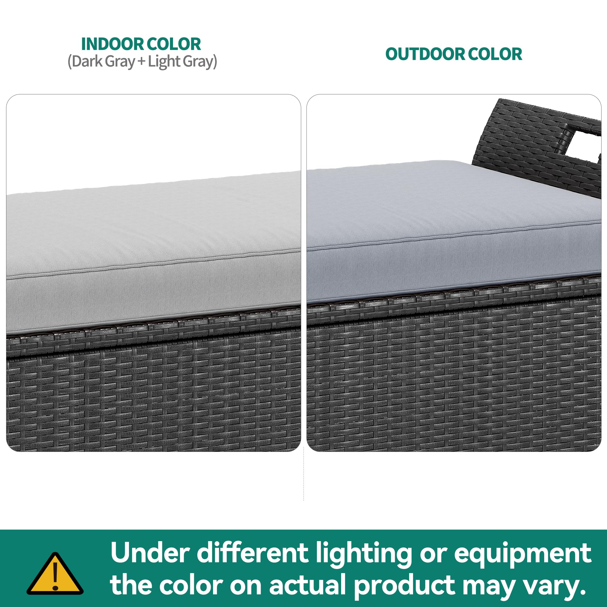 **YITAHOME 90 Gallon Outdoor Wicker Storage Bench with Cushion – Large PE Rattan Deck Box with Handles & Hydraulic Lid – Perfect for Patio Furniture, Cushions, Garden Tools, Pool & Sports Equipment – Black & Grey – Ideal for Backyard, Deck, and Poolside Storage**