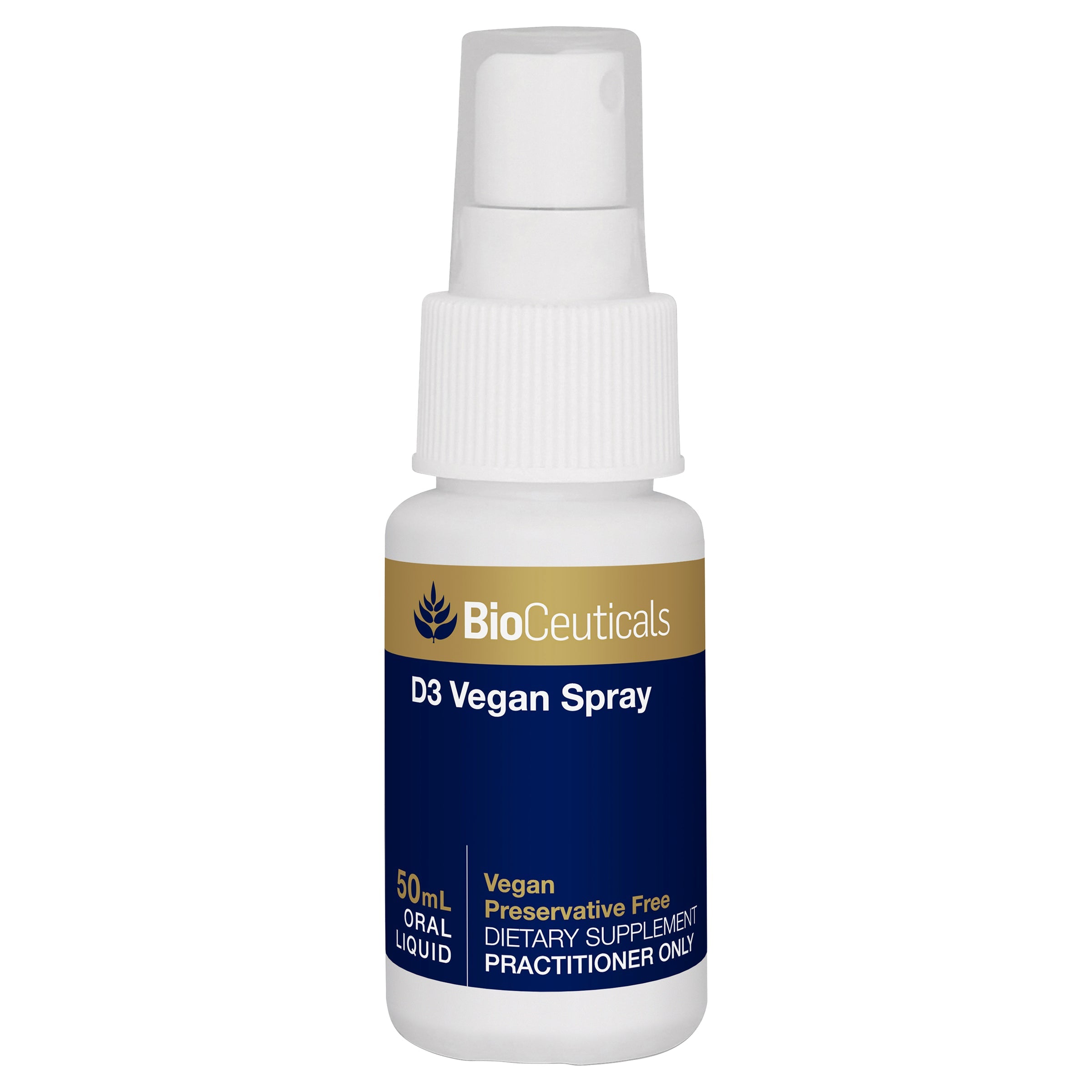 BioCeuticals Vegan Vitamin D3 Oral Spray Supplement - Supports Bone Health & Immune System - Easy-to-Use Spray for Adults & Kids at Home, Office or Travel