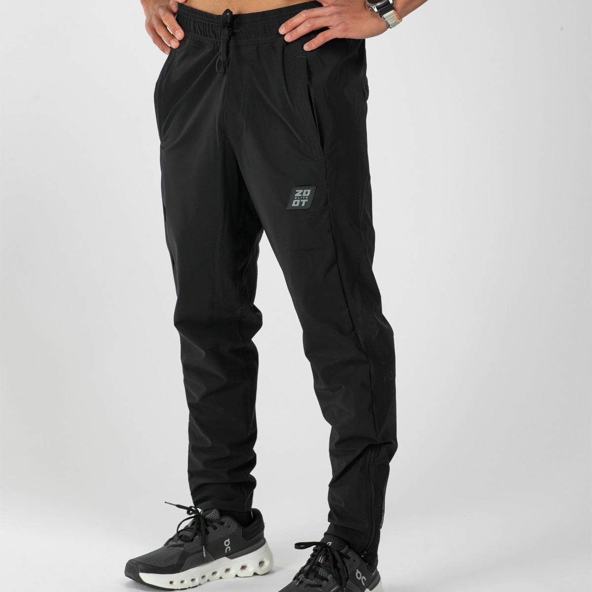 Men's Elite Running Track Pants - Lightweight Performance Joggers for Gym & Training - Jet Black - Perfect for Running, Workouts & Casual Wear