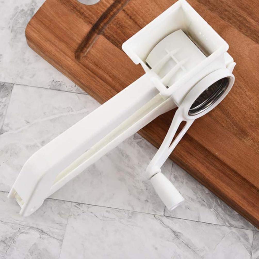 Hemoton Rotary Cheese Grater - 1pc Handheld Cheese Slicer & Shredder with Crank Handle, Multi-Purpose Kitchen Tool for Grating Cheese, Carrots & Vegetables - Perfect for Pizza, Pasta & Salad Prep