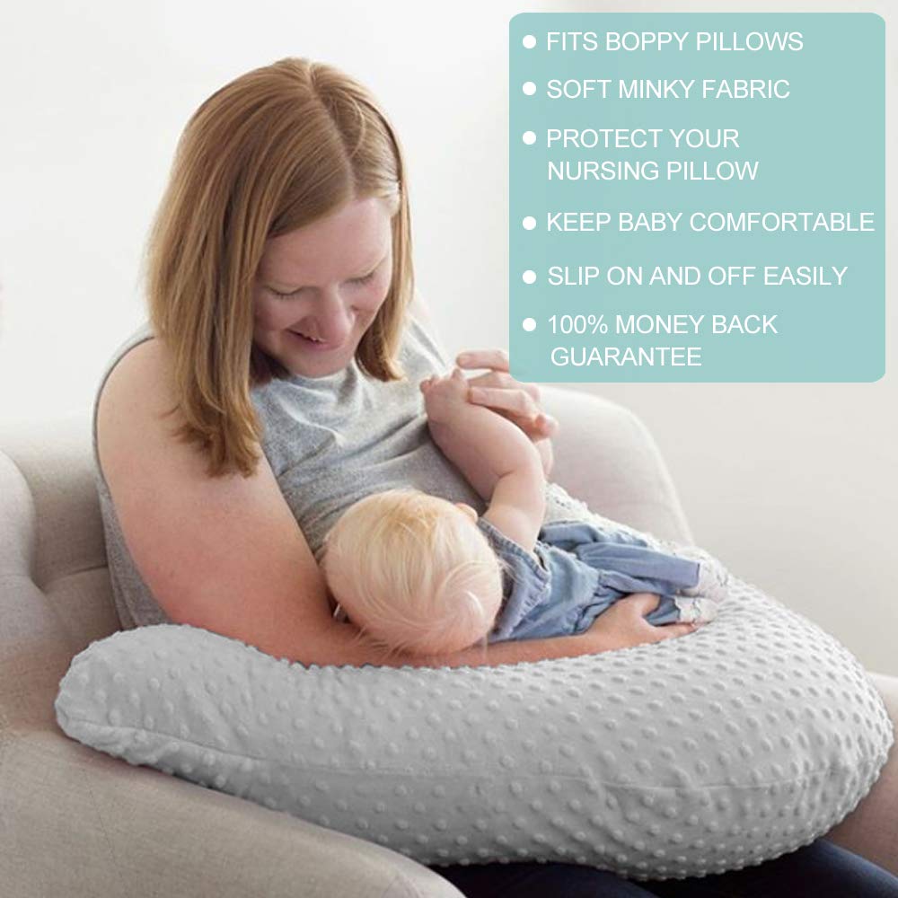 Owlowla Nursing Cover & Breastfeeding Pillow Slipcover - Soft Blush Pink Baby Nursing Pillow Cover for Boys & Girls - Perfect for Breastfeeding, Pumping, and Comfortable Baby Bonding at Home or On-the-Go