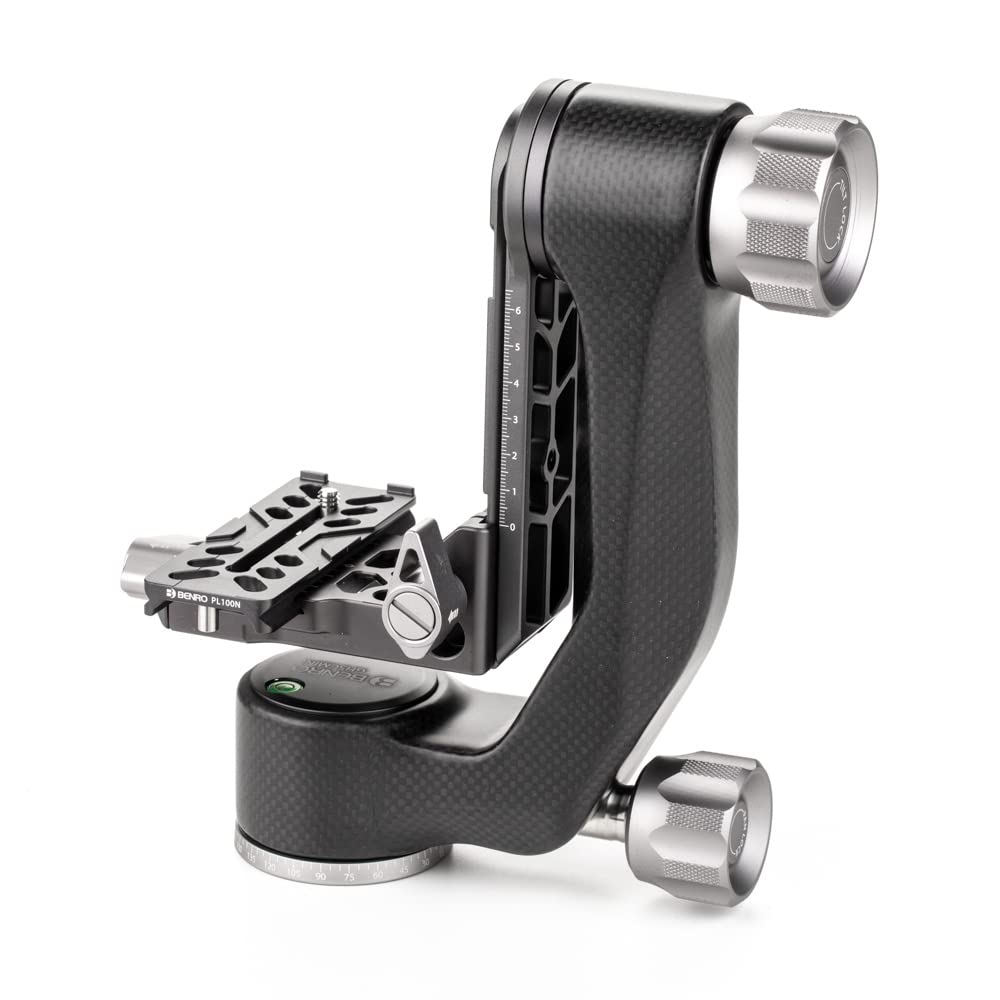 Benro GH5CMINI Mini Travel Tripod Gimbal Head for Mirrorless Cameras - Lightweight Carbon Fiber with PL100N Plate | Perfect for Vlogging, Travel Photography & Outdoor Shooting