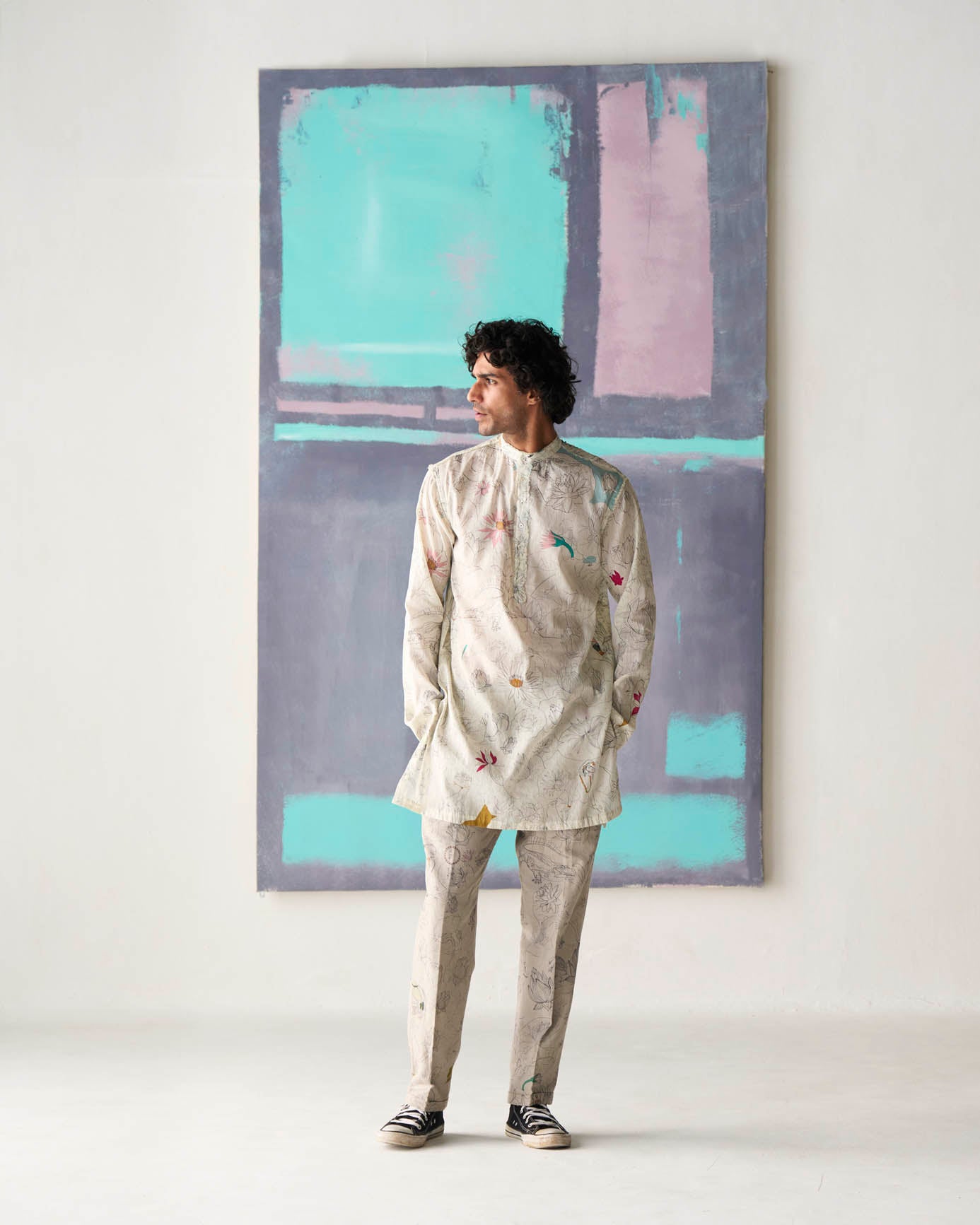 Chhote Miyan Men's Kurta - Premium Voile Linen White Cotton Indian Ethnic Wear for Festivals & Weddings