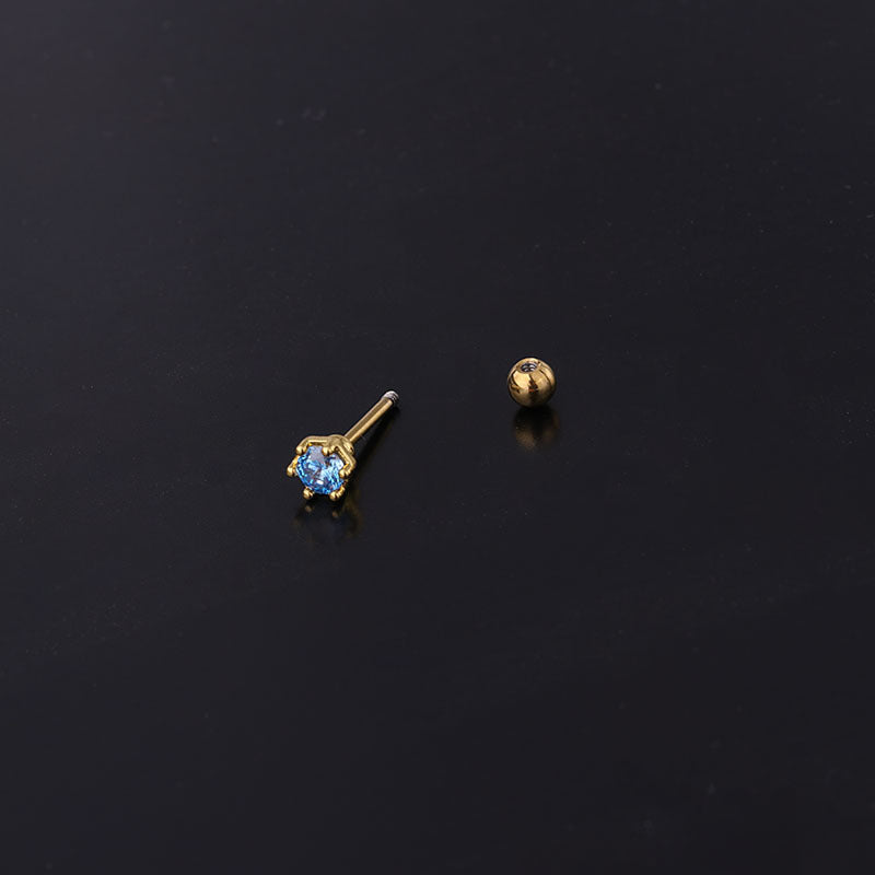 20G CZ Geometric Tragus Stud Earrings for Upper Lobe Piercing - Hypoallergenic Stainless Steel Body Jewelry for Women | Perfect for Daily Wear, Parties & Special Occasions (HSPJ299)