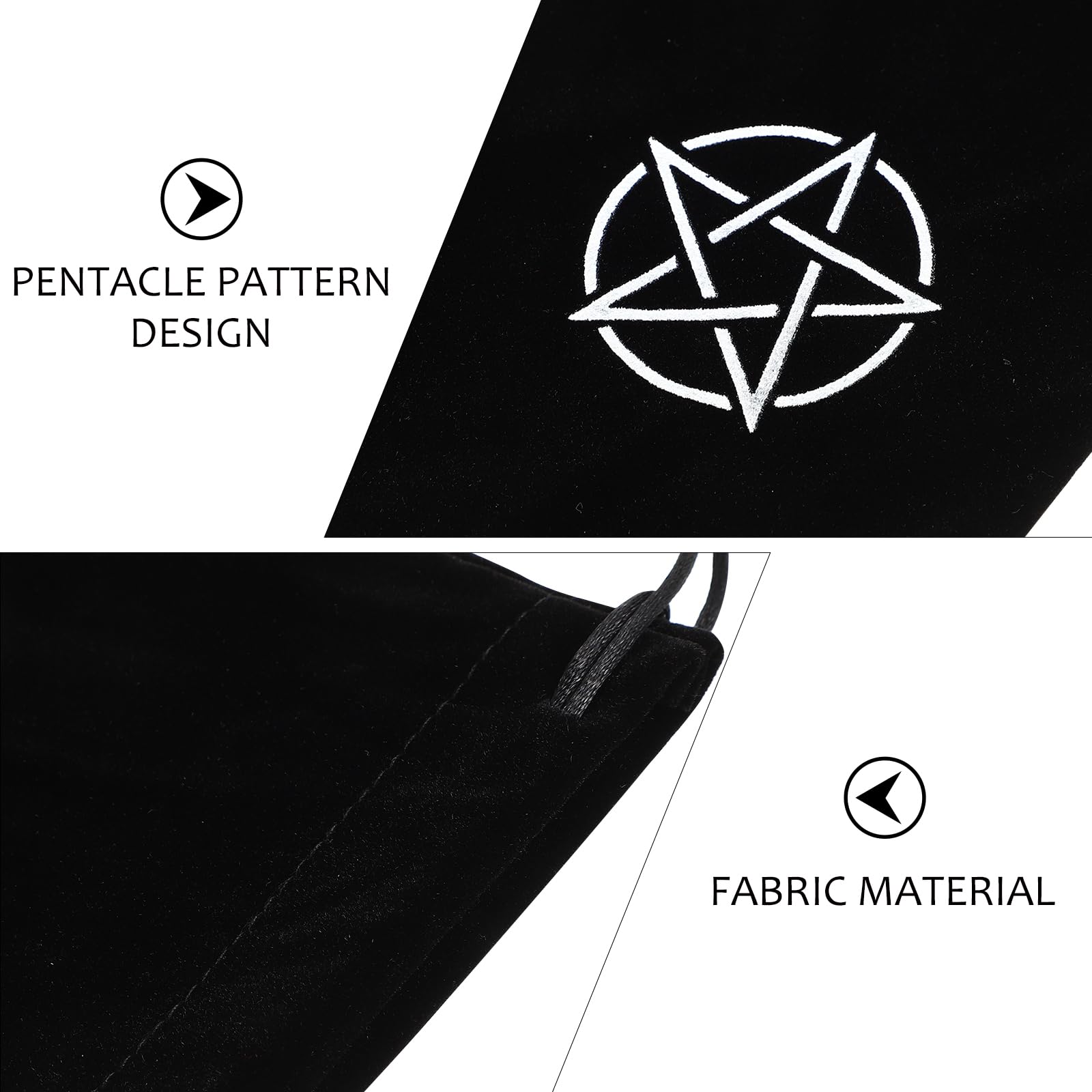 2-Piece Tarot Card Drawstring Pouch Set - Organize Tarot Cards, Jewelry, Dice & Small Items | Perfect for Tarot Readers, Wiccan Supplies, Crystal Storage & Travel Accessories