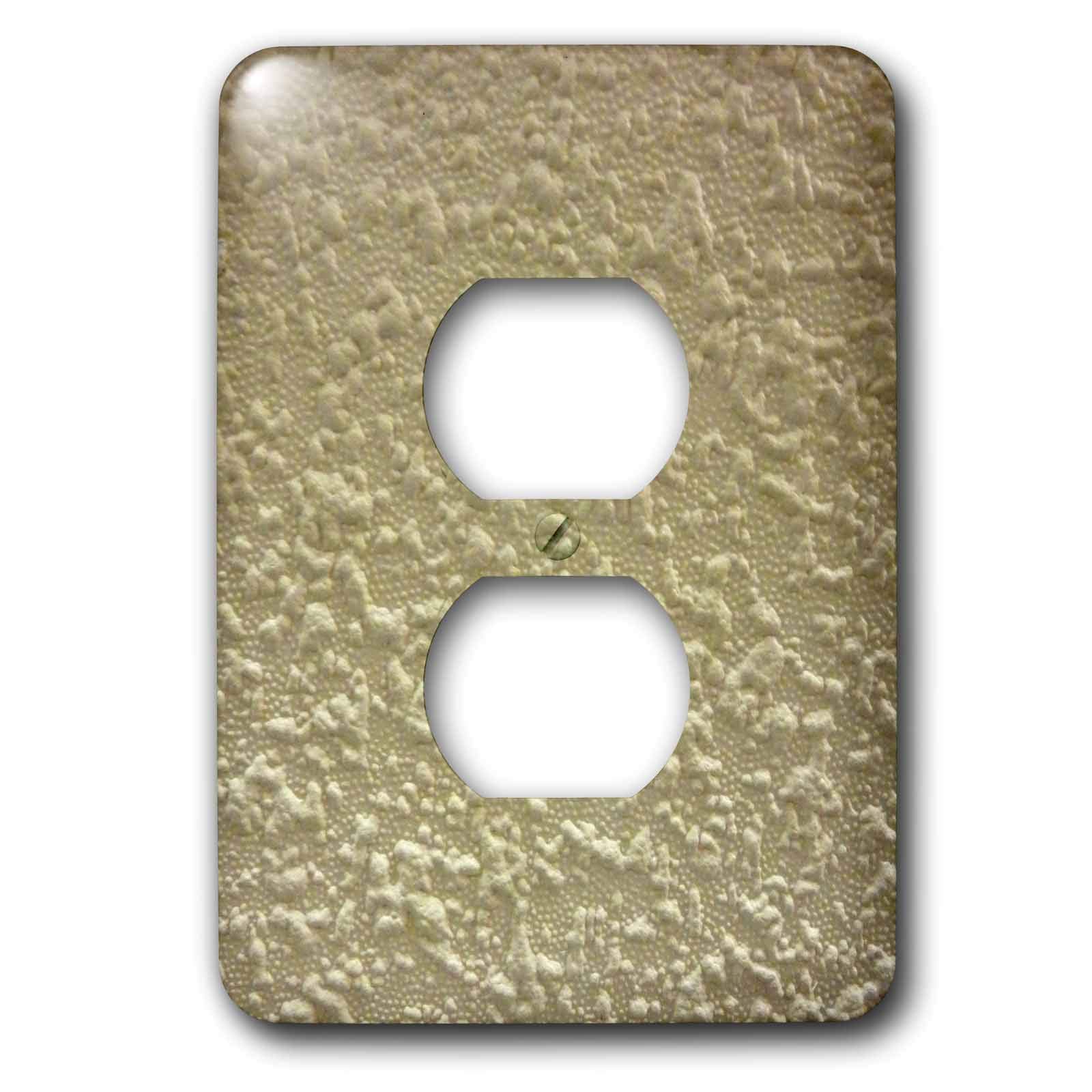 3D Rose Bumpy Beige 2 Plug Outlet Cover - Decorative Wall Plate for Home & Office - Perfect for Living Room, Bedroom, Kitchen Safety