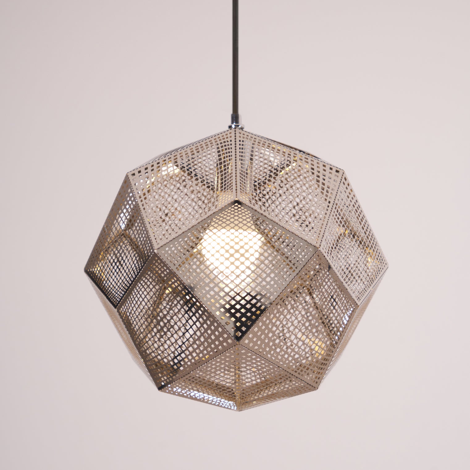 Modern Etch Pendant Light - Handcrafted Glass Shade with Adjustable Hanging Cord - Perfect for Kitchen Island, Dining Room & Bedroom Lighting Decor