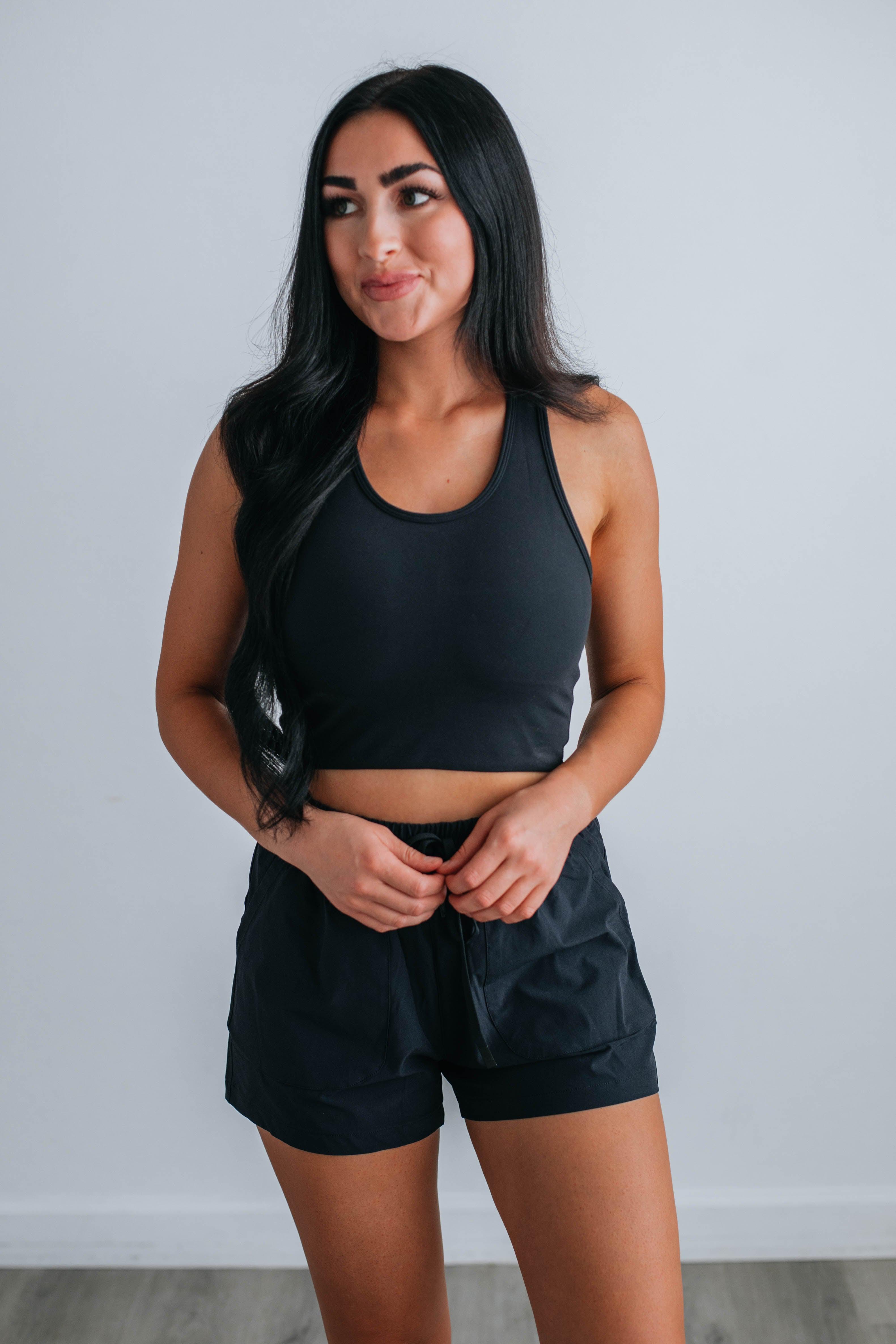 Astoria Sports Bra for Women - High Support Workout Top - Black - Perfect for Yoga, Running & Gym