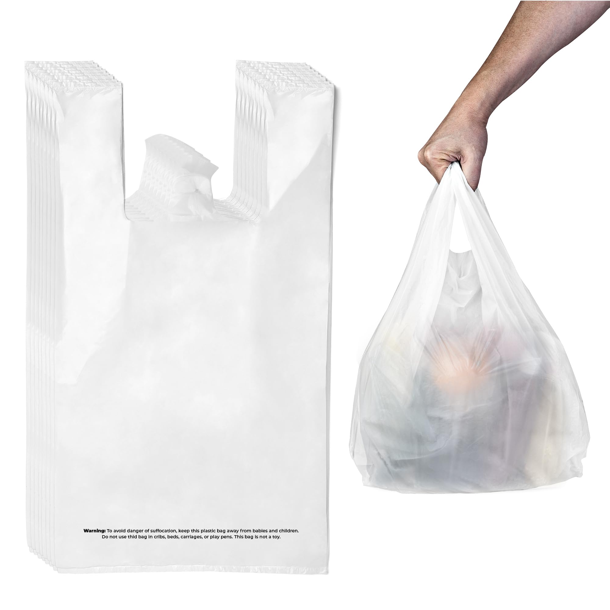 Reusable Plastic Bags with Handles | 21