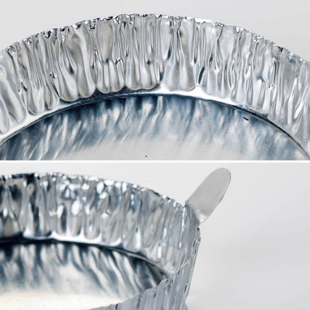 Small Aluminum Weigh Boats with Handle - 50mm x 14mm Lab Weighing Dishes (Pack of 100) - Perfect for Laboratory Measurements, Chemical Experiments & Scientific Research