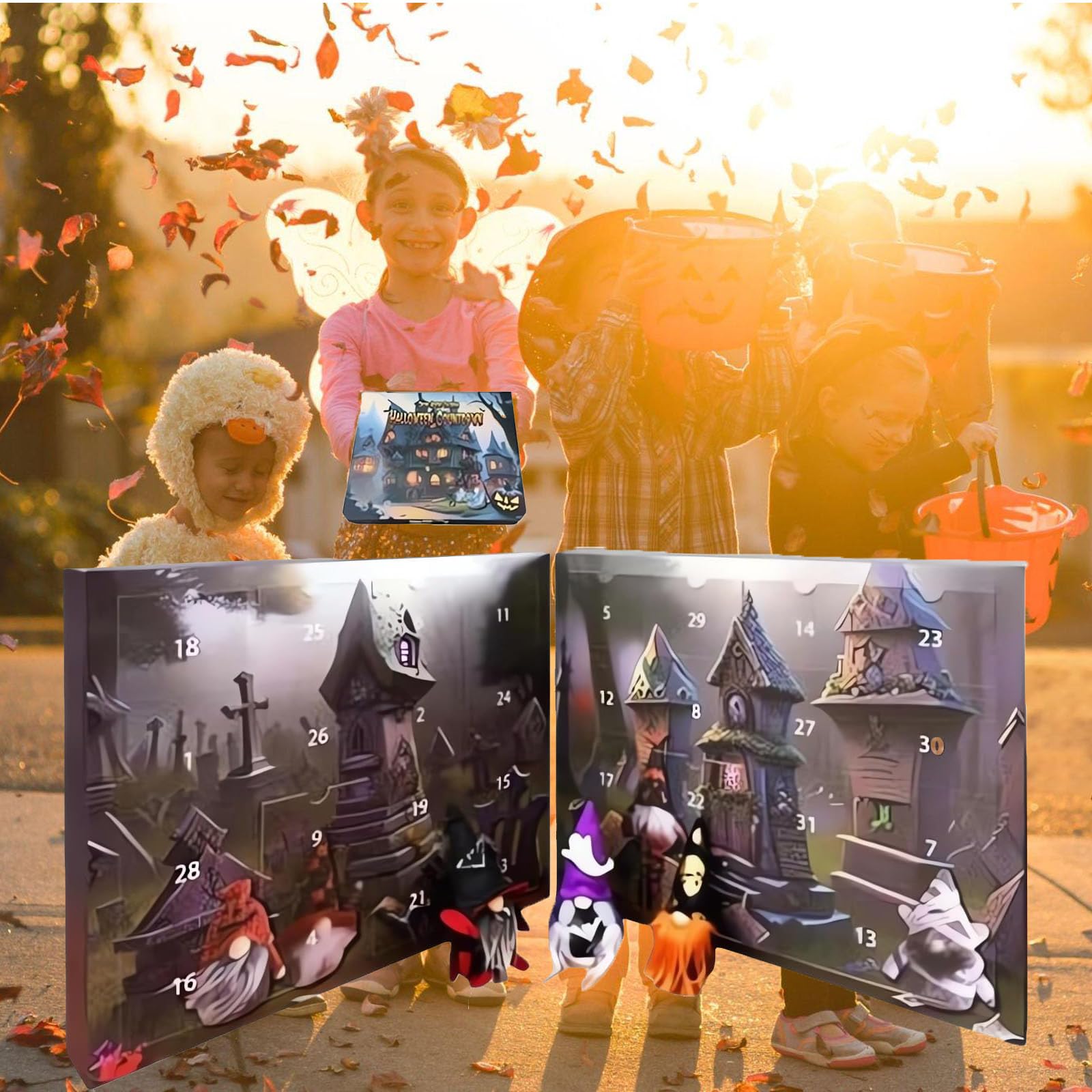 2024 Halloween Gnome Advent Calendar - 31 Collectible Dolls Countdown Calendar for Halloween Decorations | Perfect for Home, Party & Gift Giving