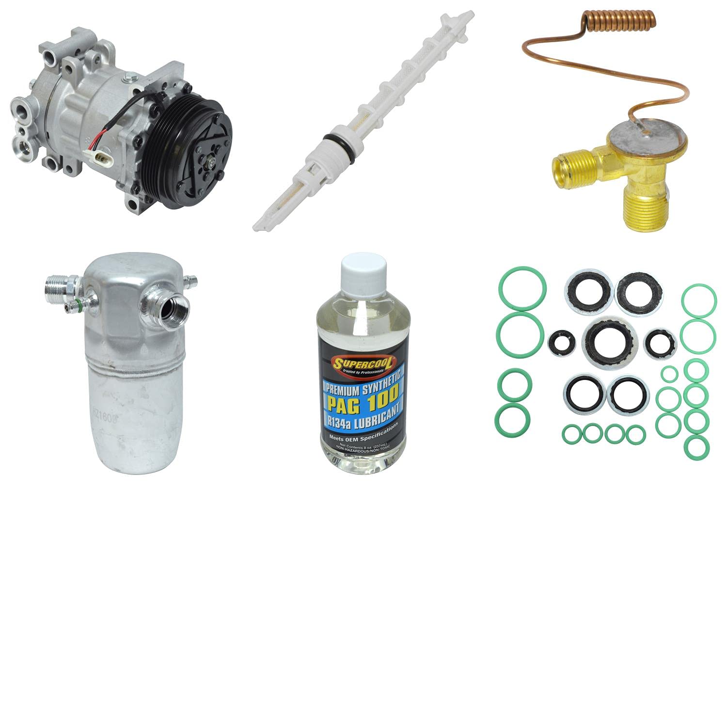 HVAC A/C Compressor Replacement Kit - Compatible with Most Vehicles | High-Performance Auto AC Repair Kit for Home & Professional Mechanics | Perfect for Summer Car Maintenance & AC System Overhaul
