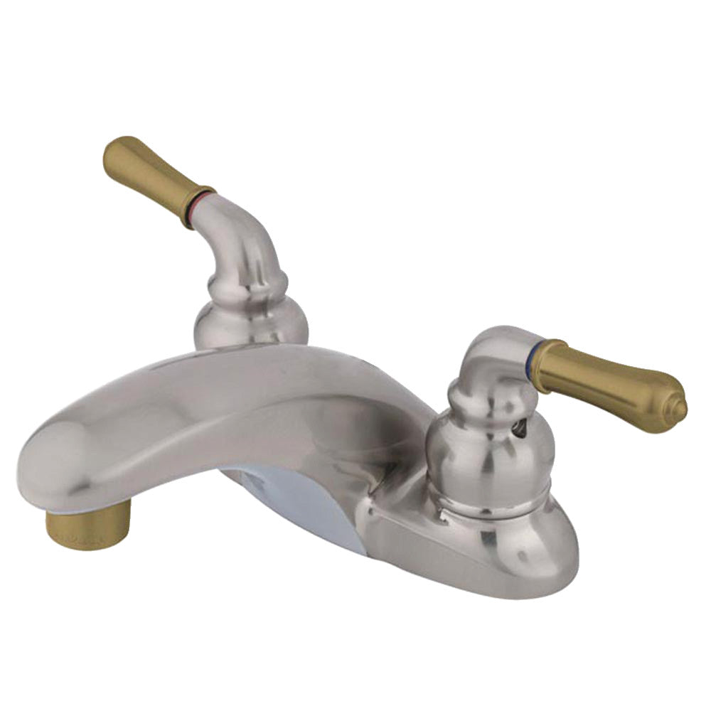 Kingston Brass KB621LP 4-Inch Centerset Bathroom Faucet - Chrome Finish for Vanity Sink, Perfect for Modern Bathroom Renovation & Home Upgrade