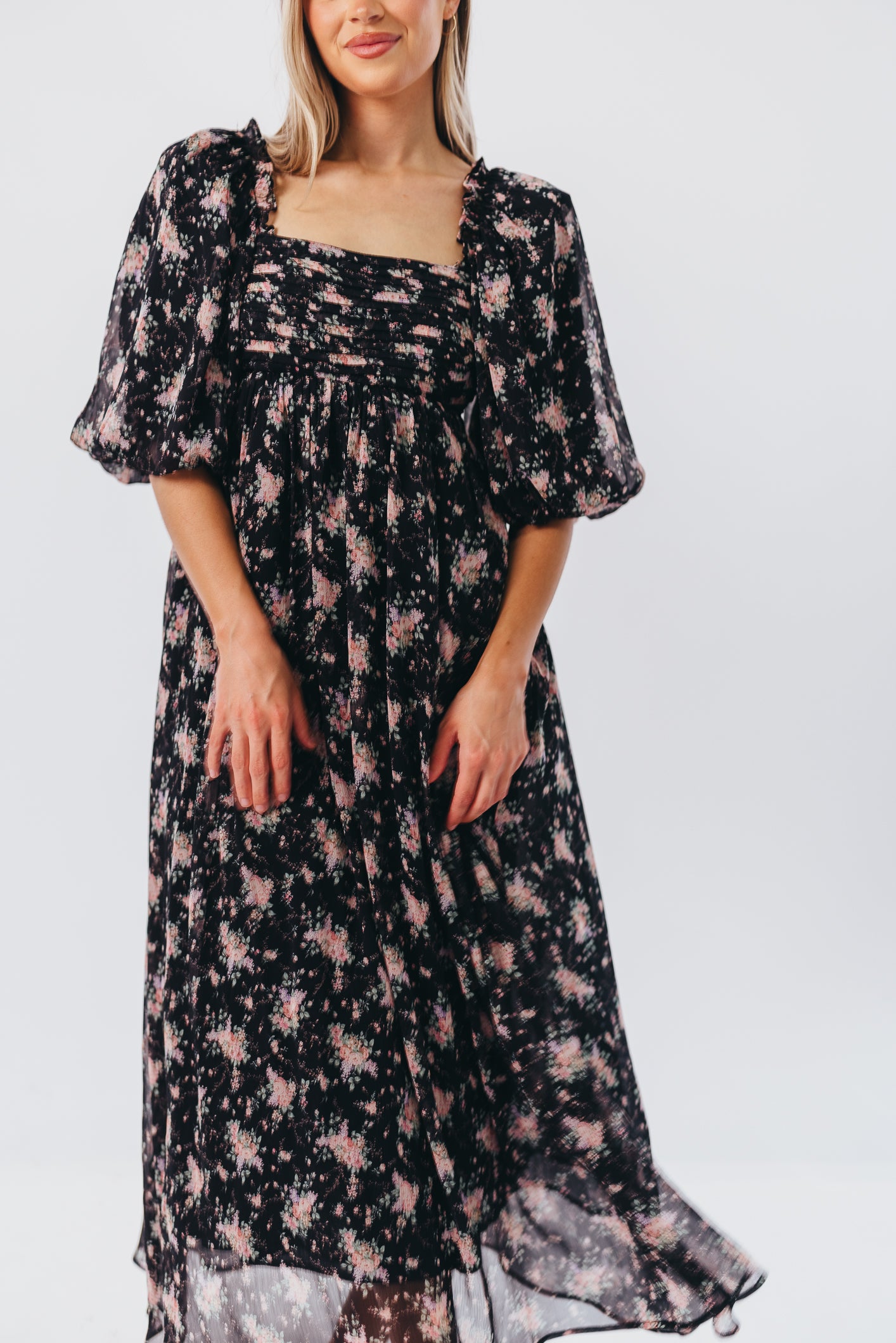 Melody Maxi Dress in Black - Bump Friendly Maternity & Inclusive Sizing (S-3XL) | Perfect for Pregnancy, Nursing, Weddings & Special Occasions