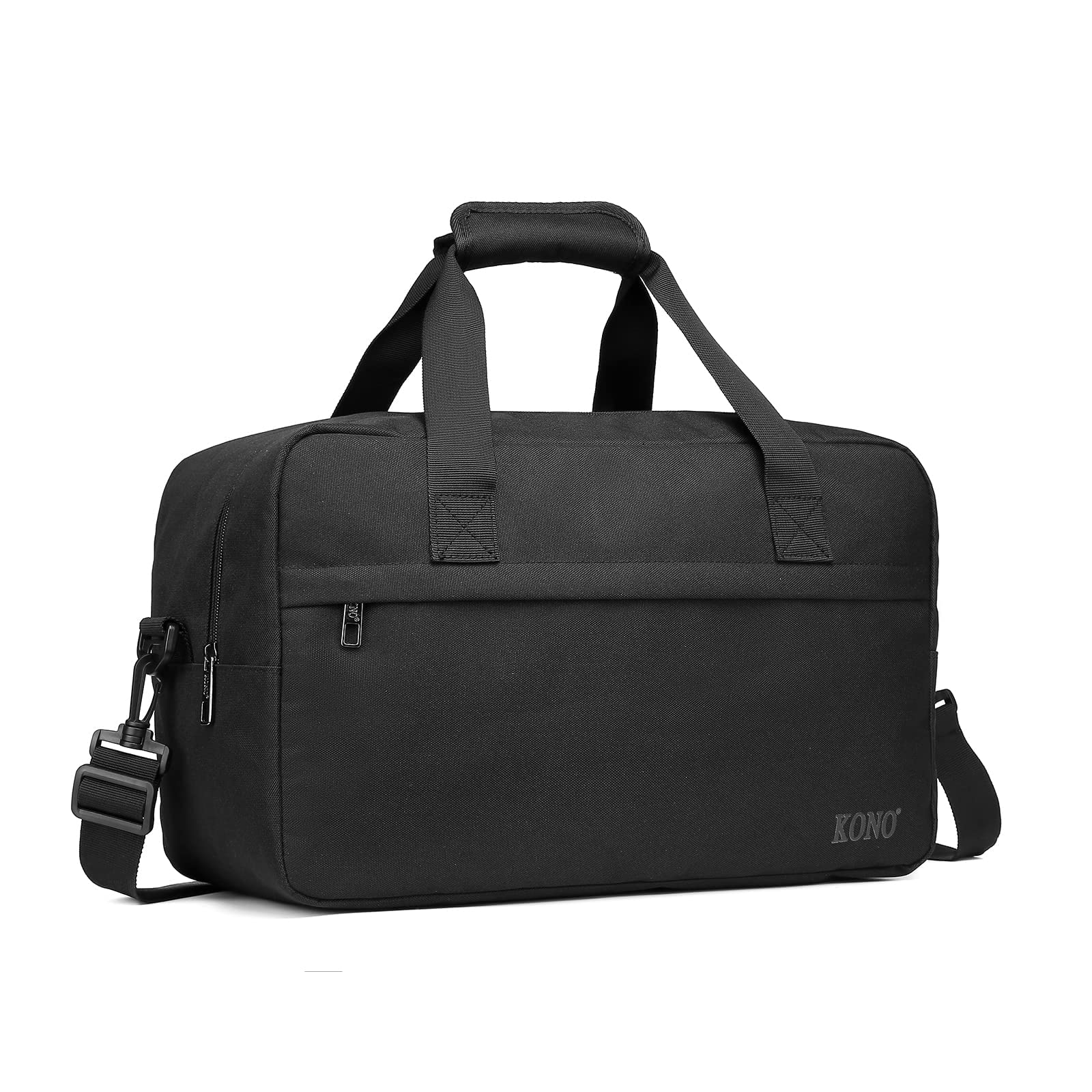 Kono Under Seat Carry-On Duffel Bag - Lightweight Cabin Luggage for Ryanair Flights, Unisex Sports Travel Duffel (Black, Medium) - Perfect for Weekend Trips & Airplane Travel