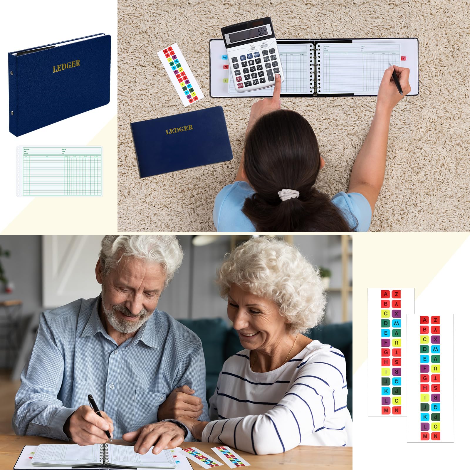 2 Pack Ring Binder Ledger with 400 Sheets 5