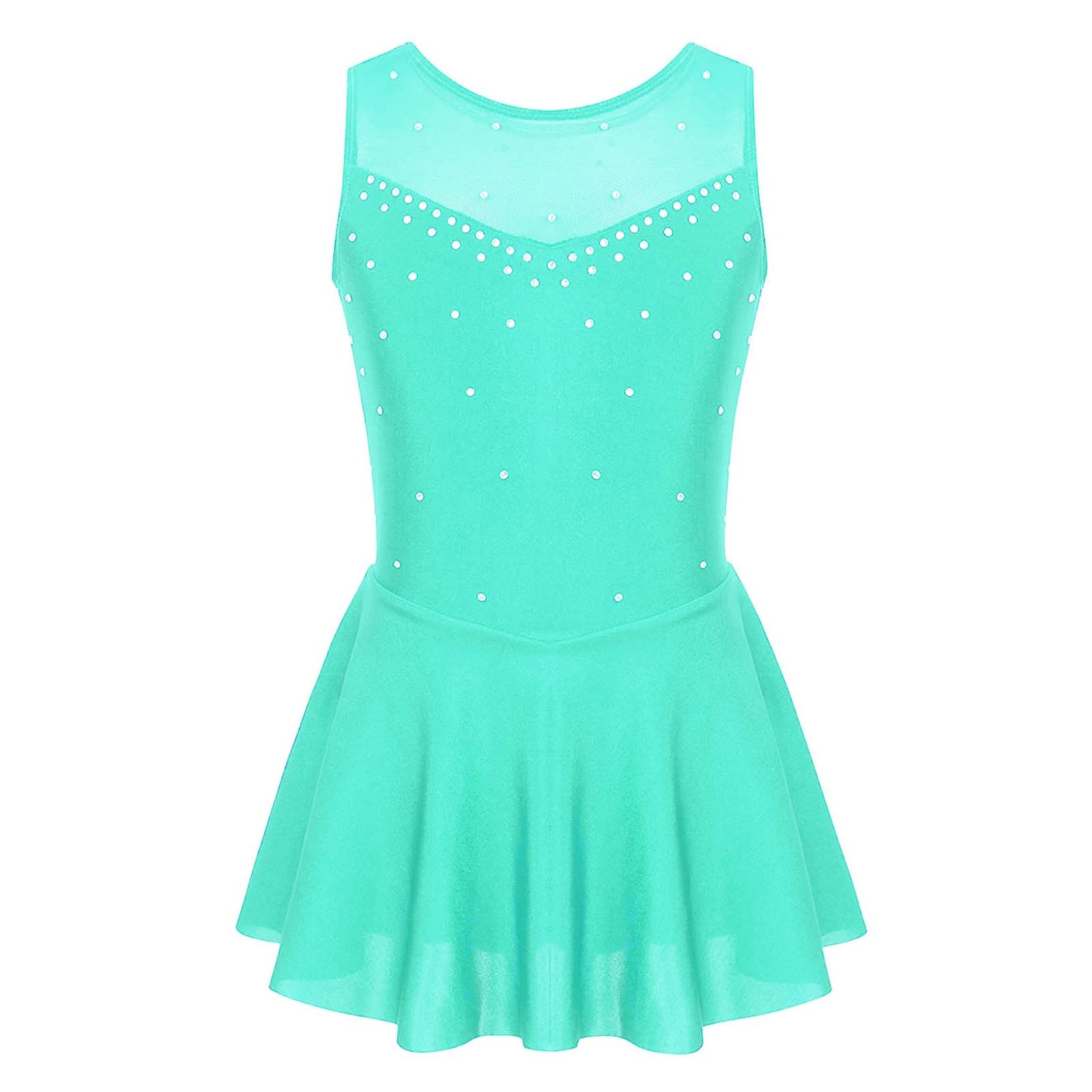 Kids Girls Sparkly Rhinestone Ballet Dance Competition Tutu Dress Figure Ice Skating Athletic Tulle Skirt for Recital Performance Gymnastics Show - Perfect for Dance Recitals, Ice Skating Competitions, Gymnastics Shows & Ballet Performances