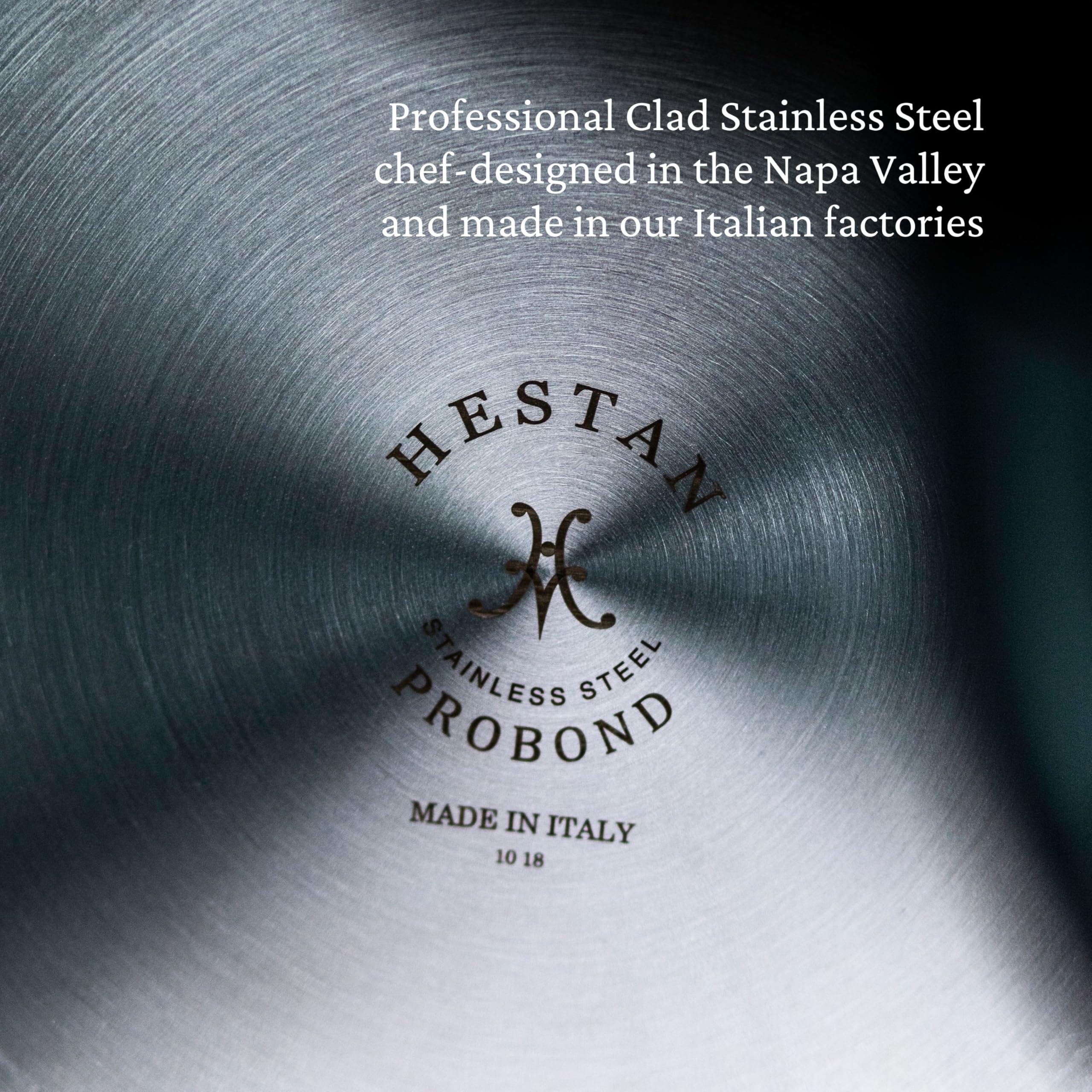 Hestan ProBond Professional Clad Stainless Steel Soup Pot - 3 Quart Induction Cookware for Home & Restaurant Use - Perfect for Soups, Stews & Pasta Cooking