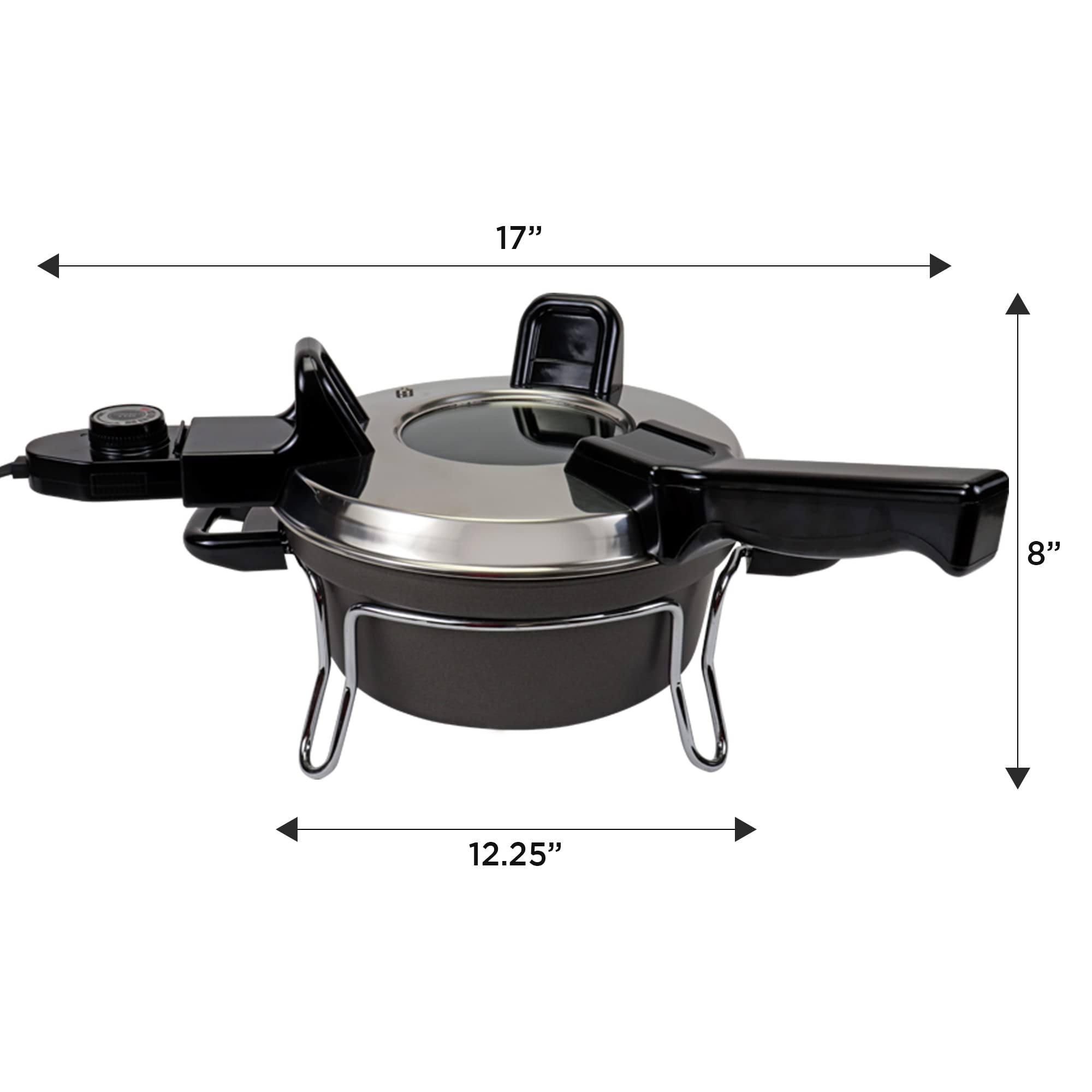 Total Chef Czech Cooker - Ultimate Electric Oven with Adjustable Thermostat, Non-Stick Pot & Portable Design | Versatile Cooking for Baking, Roasting & Slow Cooking | Perfect for Small Kitchens, Dorms & RV Travel