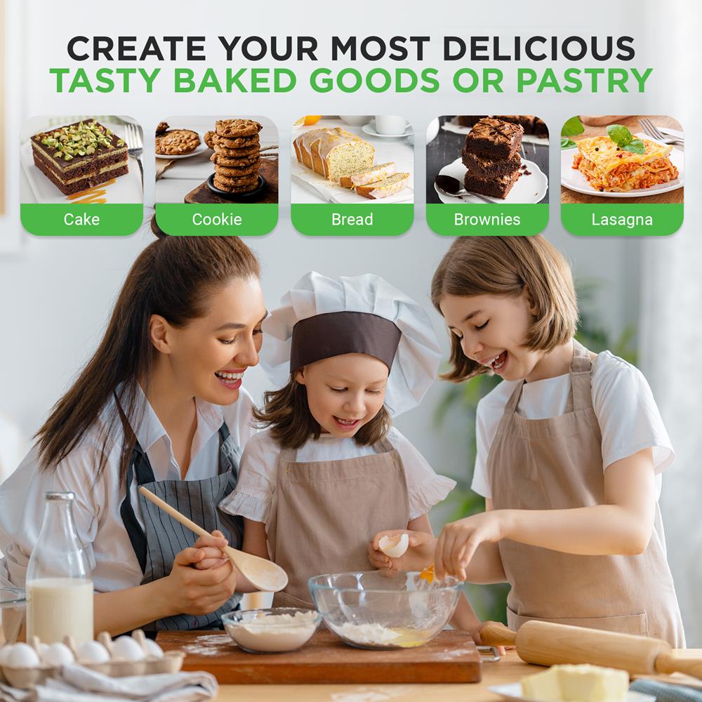 Non-Stick Baking Sheet Set - 3-Piece Cookie Sheet Pan for Oven Baking, Roasting & Cooking | Perfect for Cookies, Pizza, Chicken & Vegetables | Heavy Duty Commercial Grade Baking Trays