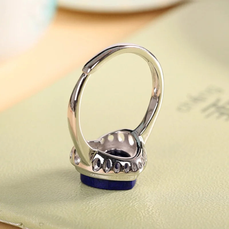 Eternal Blue Ring for Women - Elegant Sterling Silver Ring with Cubic Zirconia - Perfect for Engagement, Wedding, Anniversary & Everyday Wear
