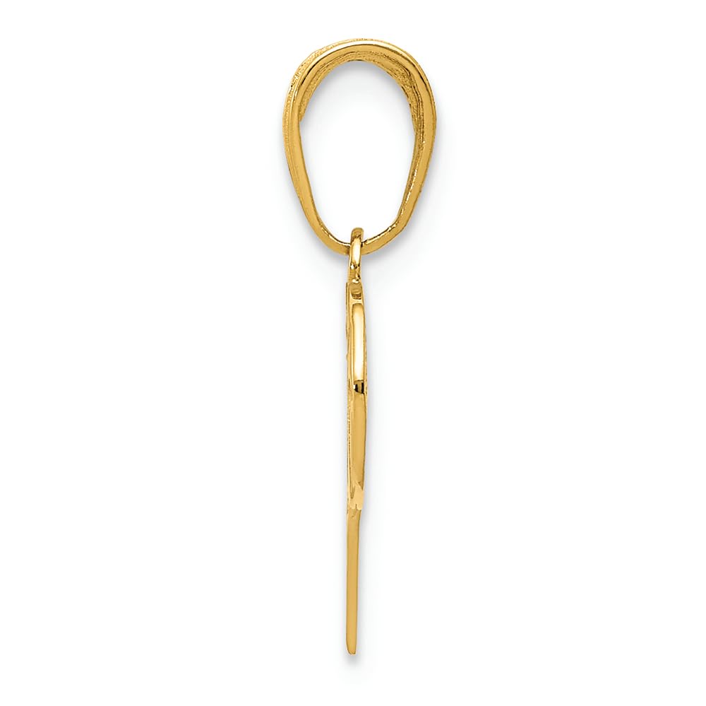 FJC Finejewelers 14k Yellow Gold Basketball Hoop & Ball Charm Pendant - Perfect Gift for Basketball Lovers & Jewelry Collectors - Great for Necklaces, Bracelets & Special Occasions