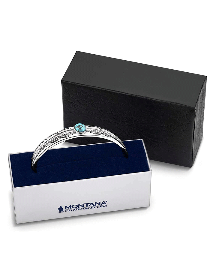 Montana Silversmiths BC6104 Women's Enchanted Soul Cuff Bracelet - Sterling Silver Bangle for Boho Fashion & Special Occasions