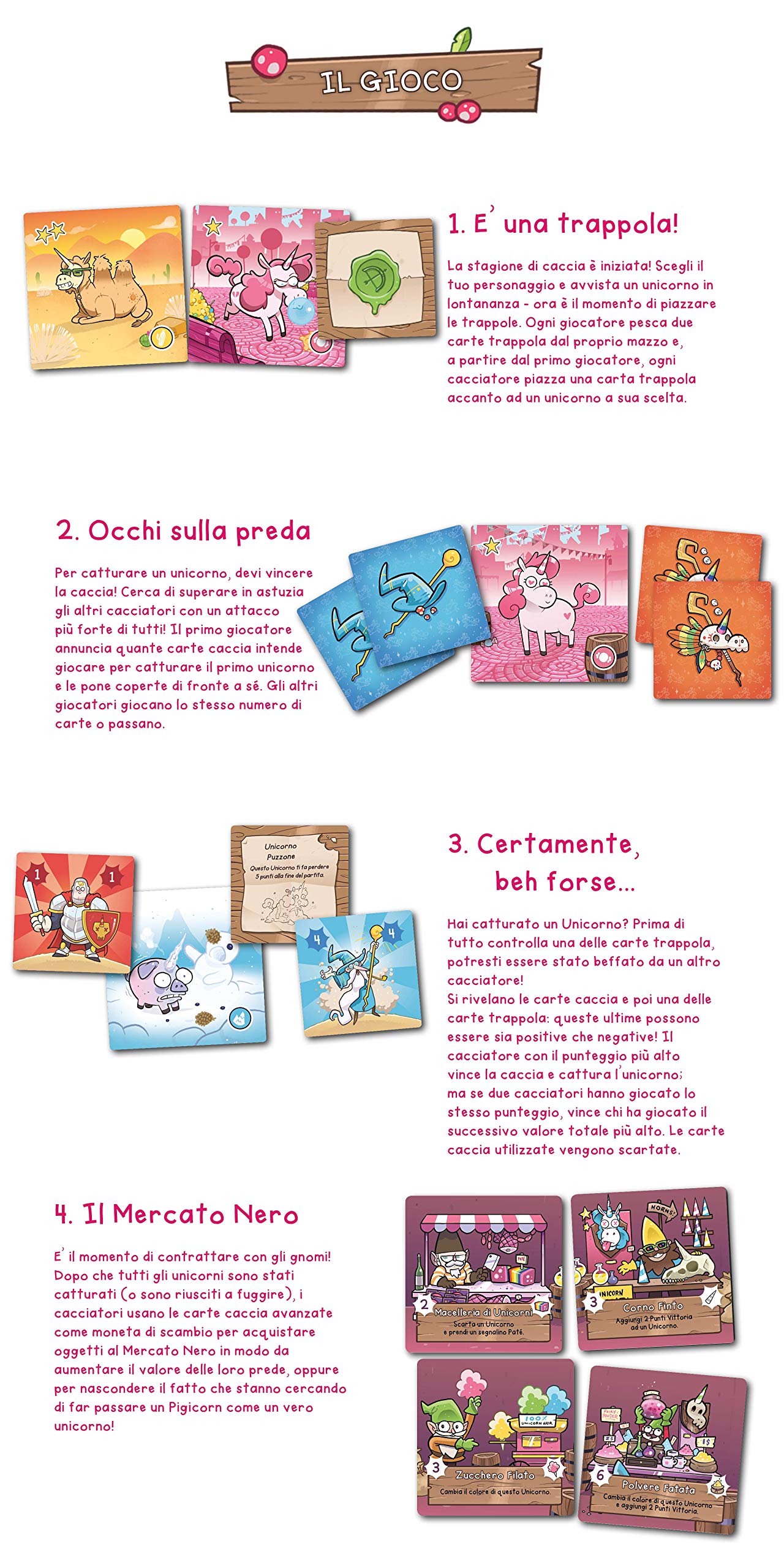 Kill The Unicorns Card Game - Italian Version for Family Game Night