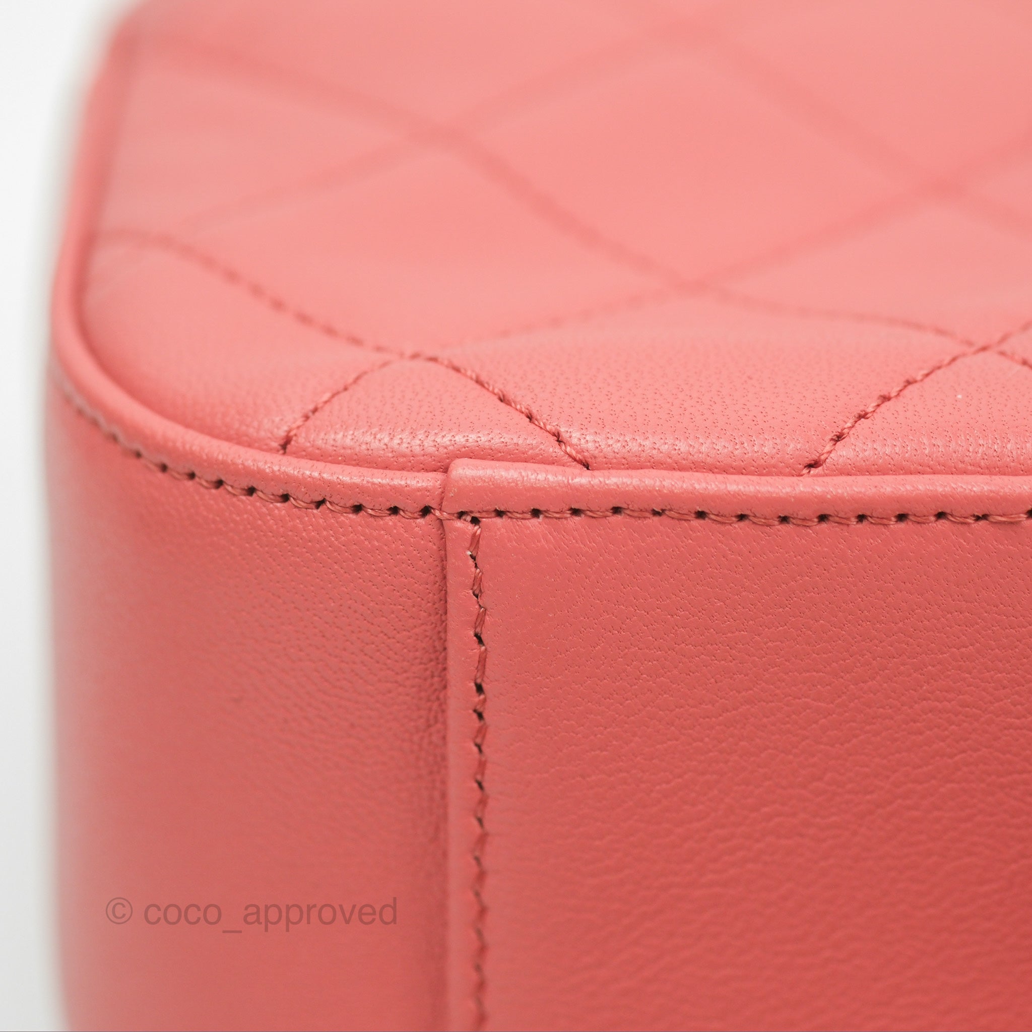 Chanel Pink Goatskin Camera Bag with Aged Gold Chain Strap - Luxury Crossbody Bag for Women, Perfect for Parties & Date Nights
