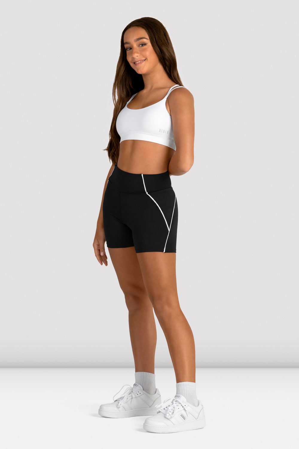 Girls Glissade Double Strap Sports Bra Top - Comfortable Support for Running, Yoga & Active Wear