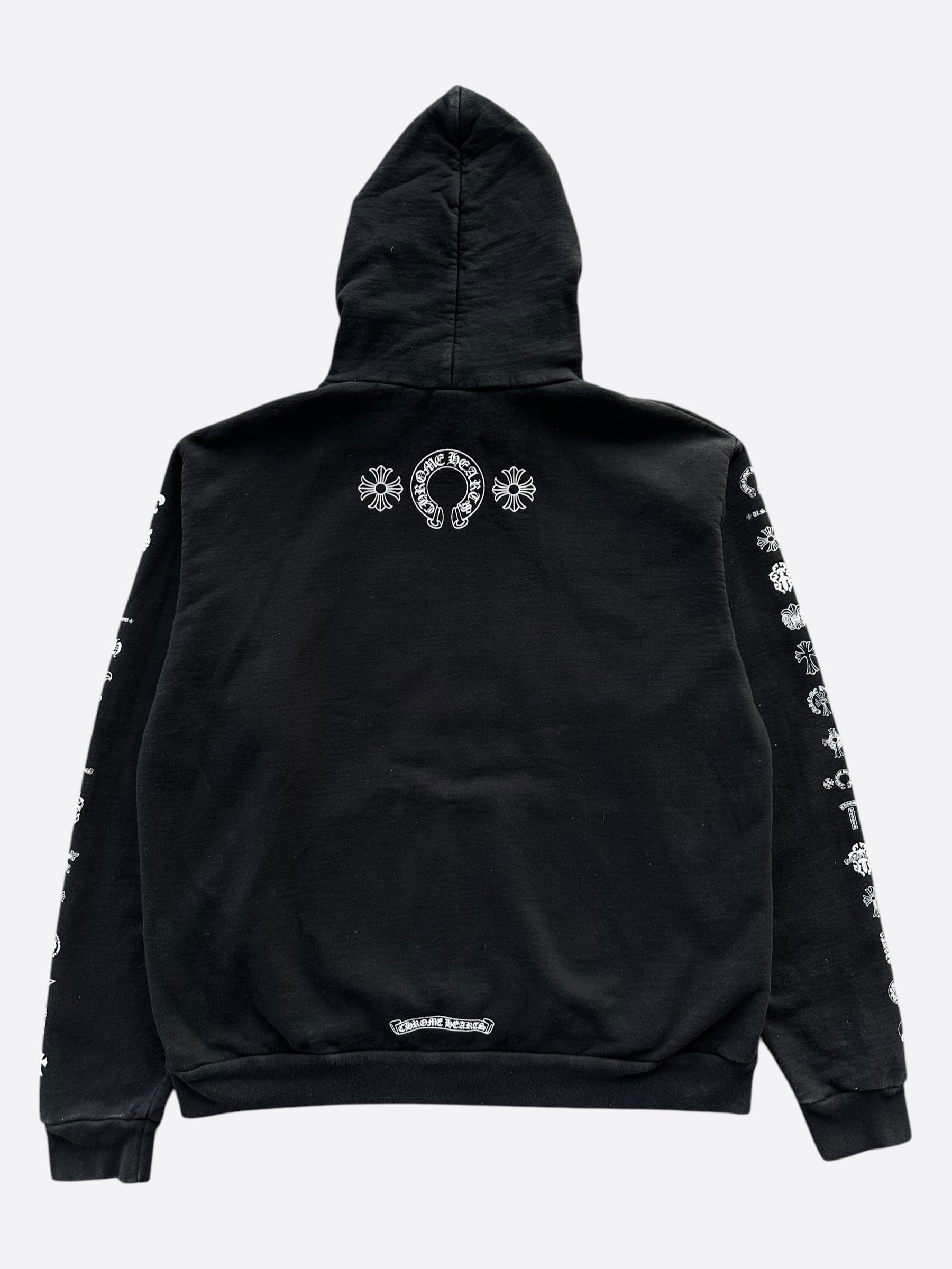 Chrome Hearts Black & White Mini Logos Hoodie - Stylish Unisex Pullover for Streetwear & Casual Outfits | Perfect for Everyday Wear & Urban Fashion