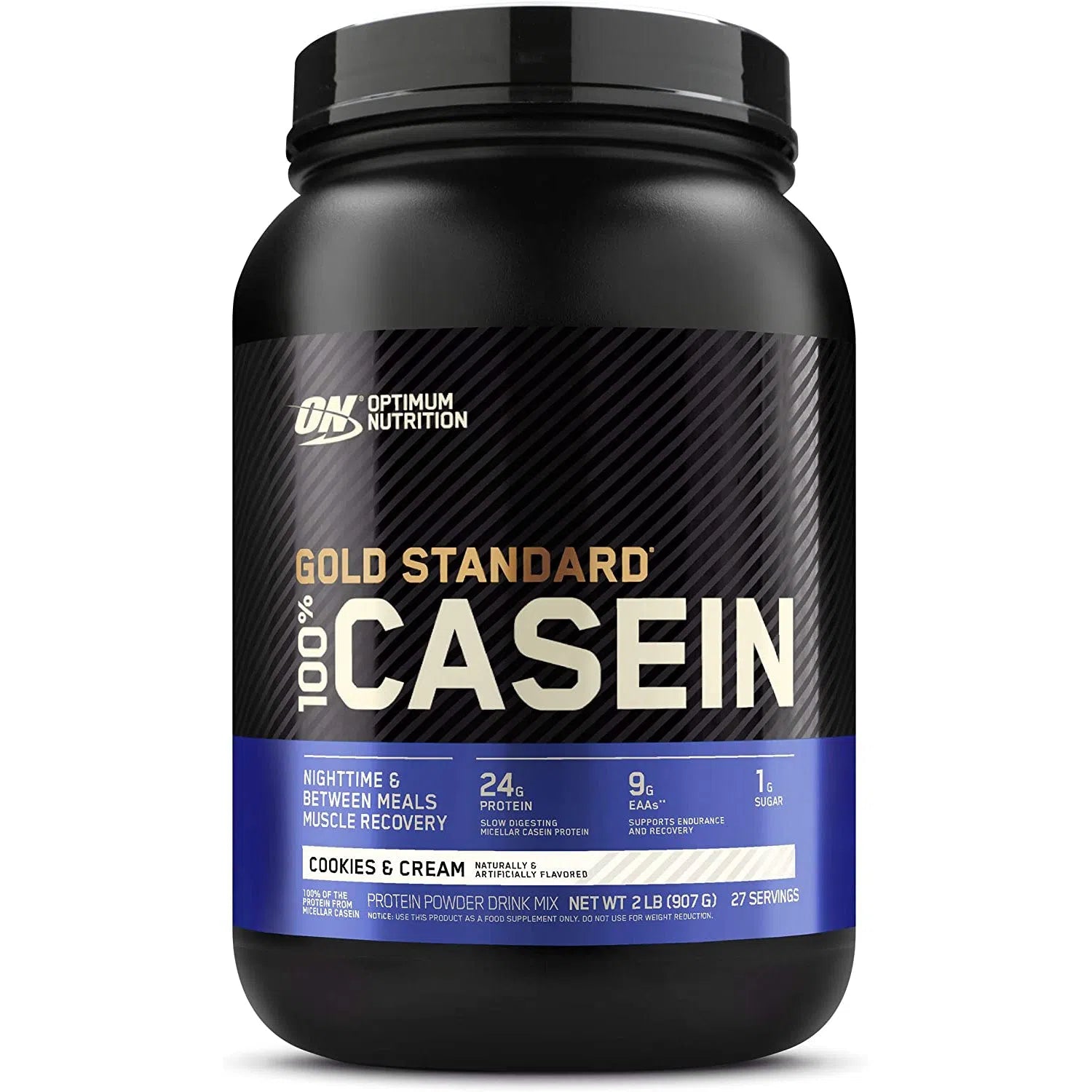 Optimum Nutrition Gold Standard 100% Casein Protein Powder - Slow Digesting Muscle Recovery Supplement for Nighttime Use & Post-Workout - Chocolate Flavor (2 lbs)