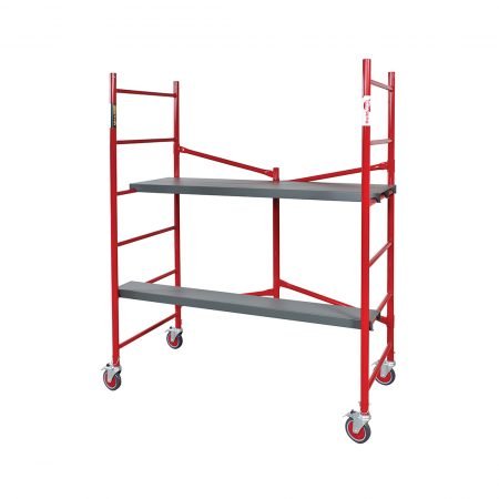 Buildman™ 6-Foot Portable Scaffold - Lightweight Aluminum Folding Work Platform for Construction, Painting & Home Repair - Indoor & Outdoor Use