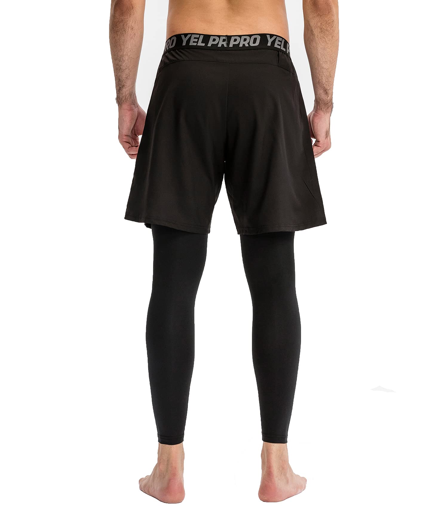 Queerier Men's 2-in-1 Running Shorts with Pockets - Gym Compression Tights & Sweatpants for Workout, Training & Jogging | Perfect for Running, Fitness & Outdoor Activities