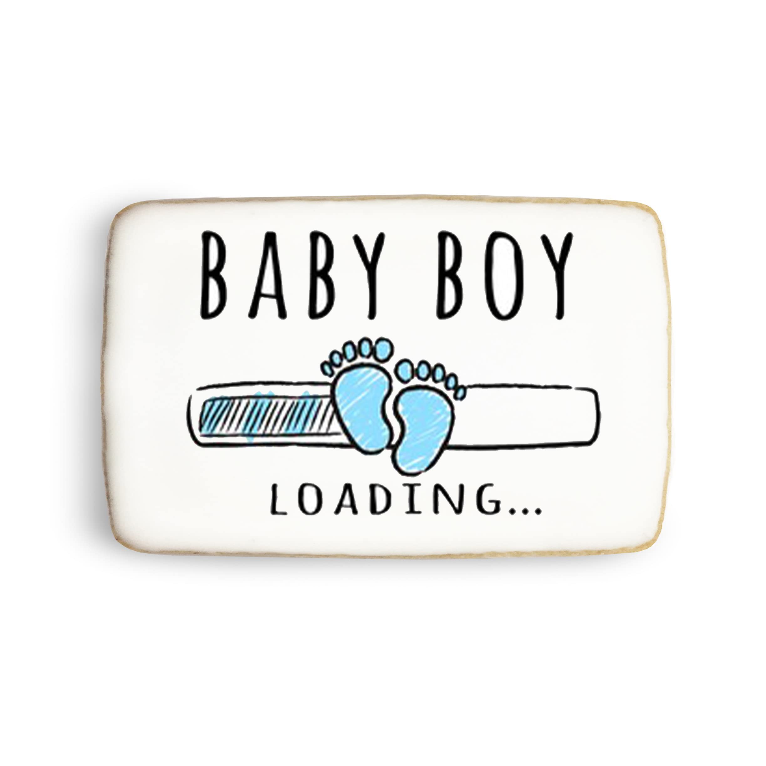 Custom Rectangle Baby Shower Cookies - 4 Pack with Personalized Photo Decorations | Perfect for Baby Showers, Gender Reveals, and Newborn Celebrations