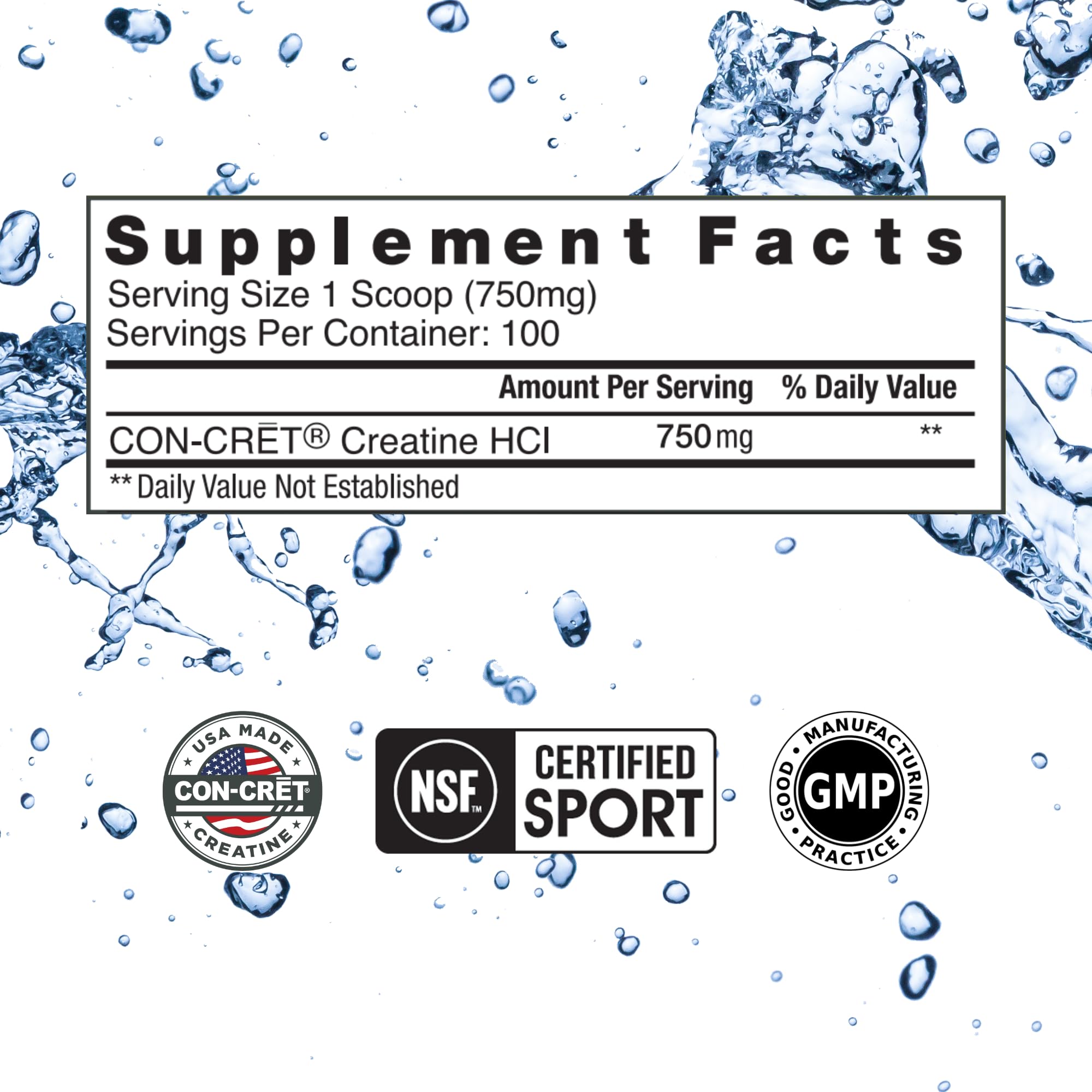 Premium Creatine HCl Powder for Muscle Growth, Cognitive & Cellular Energy Support | No Bloating or Cramps | USA Made & NSF Certified | Unflavored (100 Servings) | Ideal for Athletes, Bodybuilders & Fitness Enthusiasts