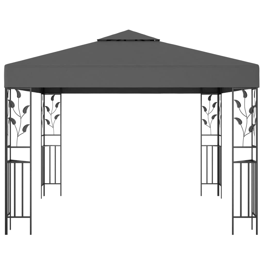 Outdoor Gazebo with Polyester Fabric & Steel Frame - Anthracite Color for Family BBQ, Garden Parties, and Backyard Relaxation