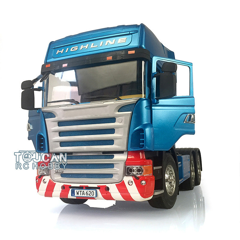 1/14 Scale Painted 3-Axle RC Tractor Truck - Remote Controlled DIY Model Kit for Adults | Highline Hobby Collection | Perfect for Off-Road Racing, Construction Play & Collector Displays