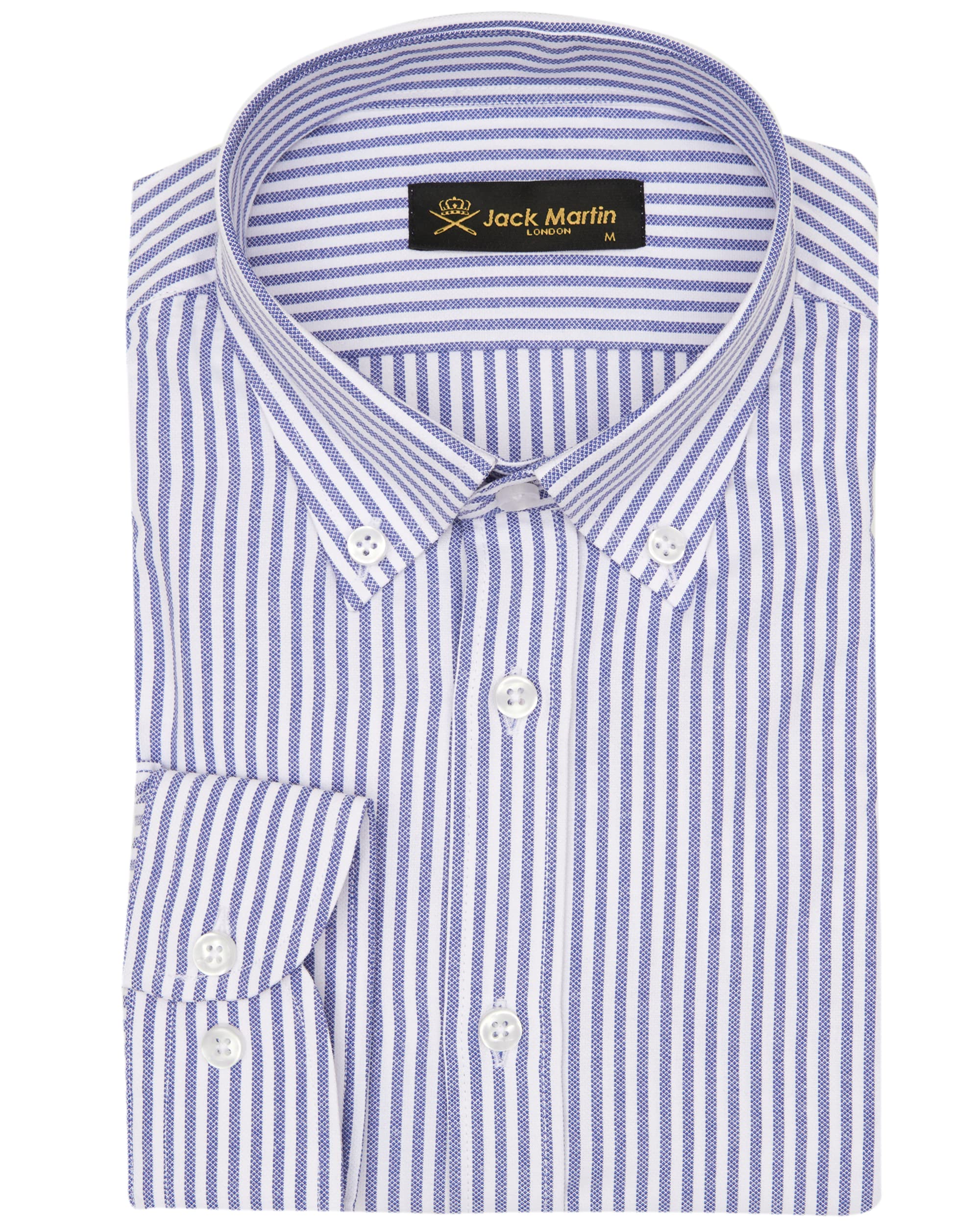 Jack Martin London Men's Casual Shirts | Long Sleeve Button Down Oxford Shirts for Men | Perfect for Office, Business, and Smart Casual Outfits